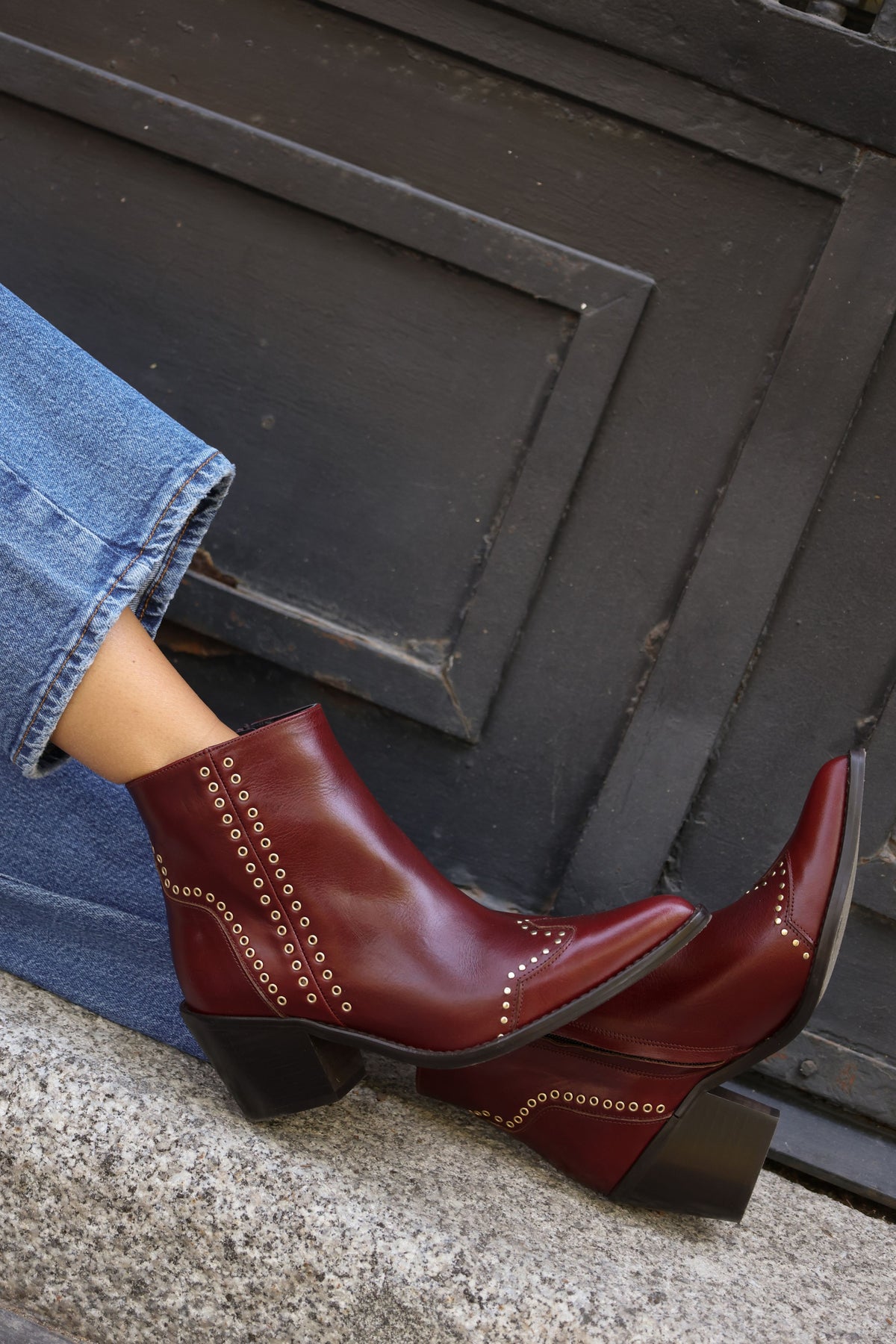 BOTIN JOANNA BURDEOS TACON 7CM