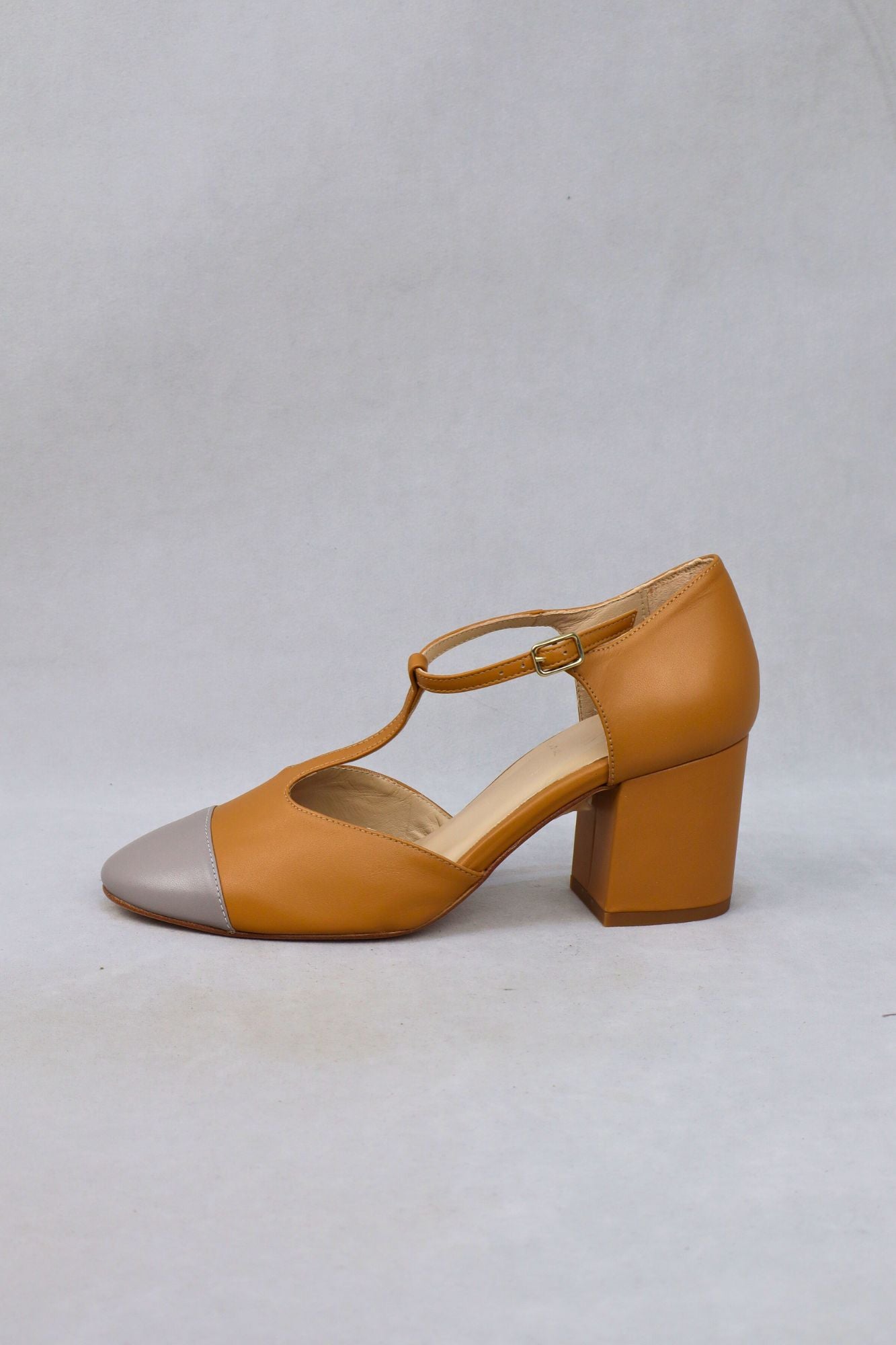 SALON T-BAR BICOLOR CREMA Y GRIS