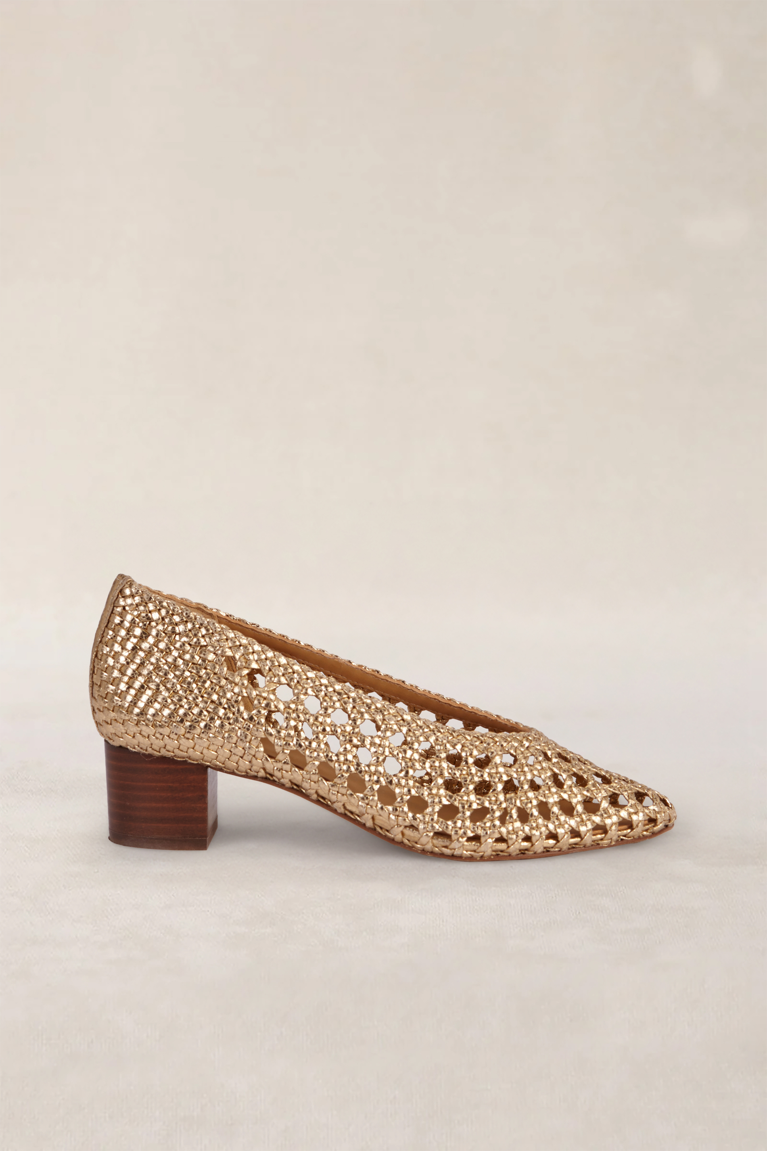 CANDELA TRENZADA ORO TACON MIDI 3.5CM