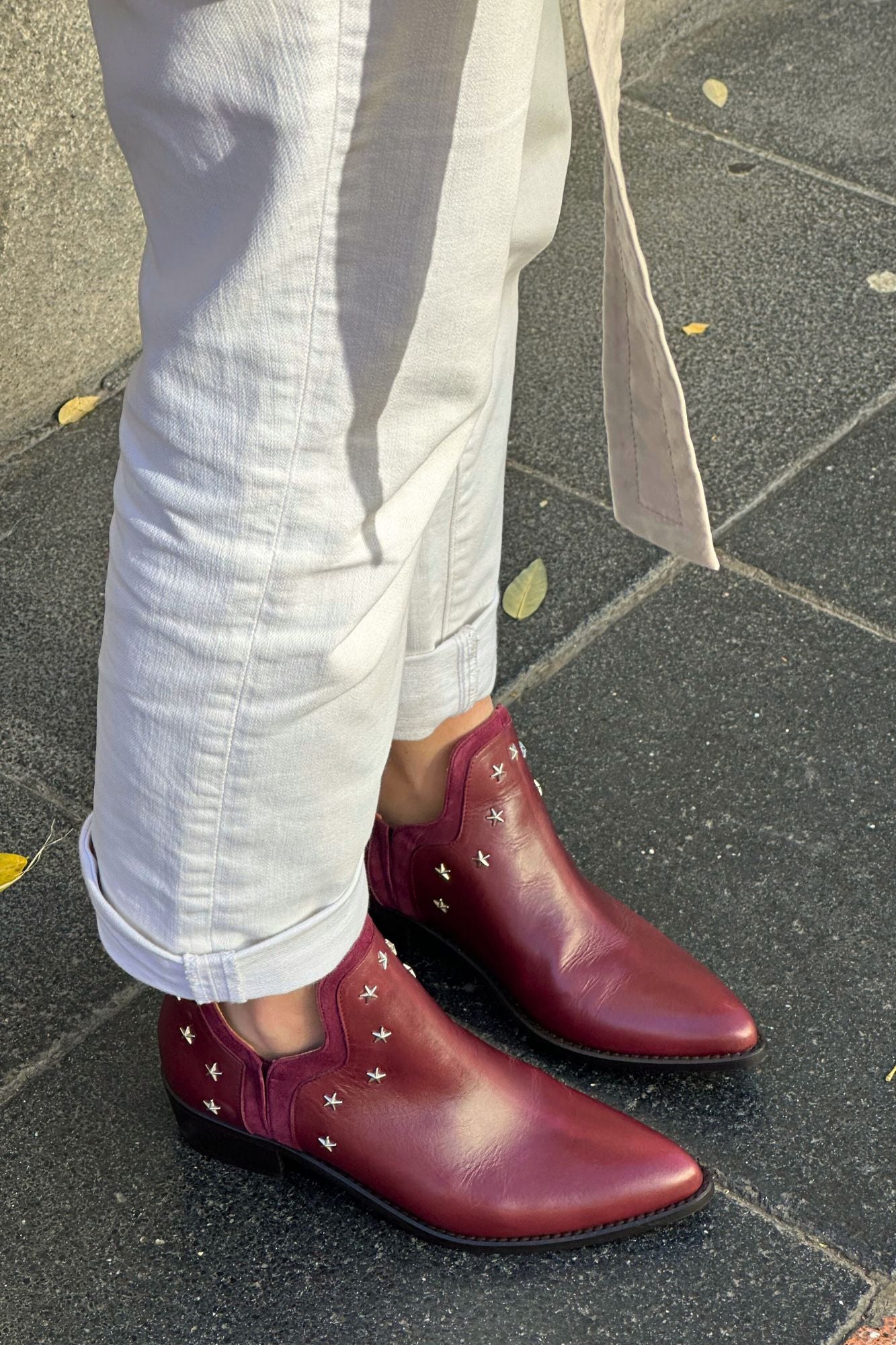 NAY BOOTS BURGUNDY 4CM