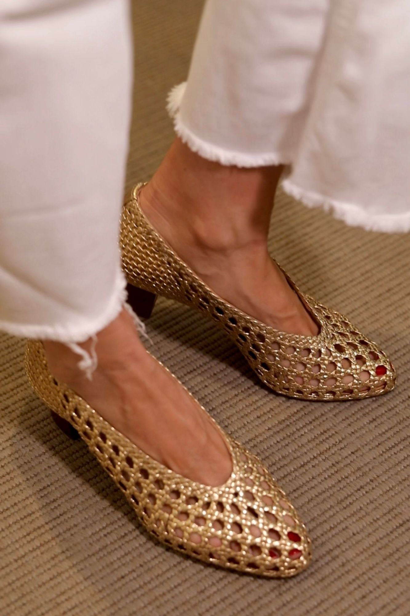 CANDELA TRENZADA ORO TACON MIDI 3.5CM
