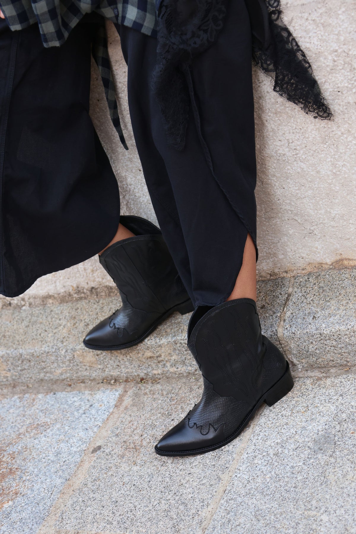 BOTA MINI GAUCHA NEGRA 4CM