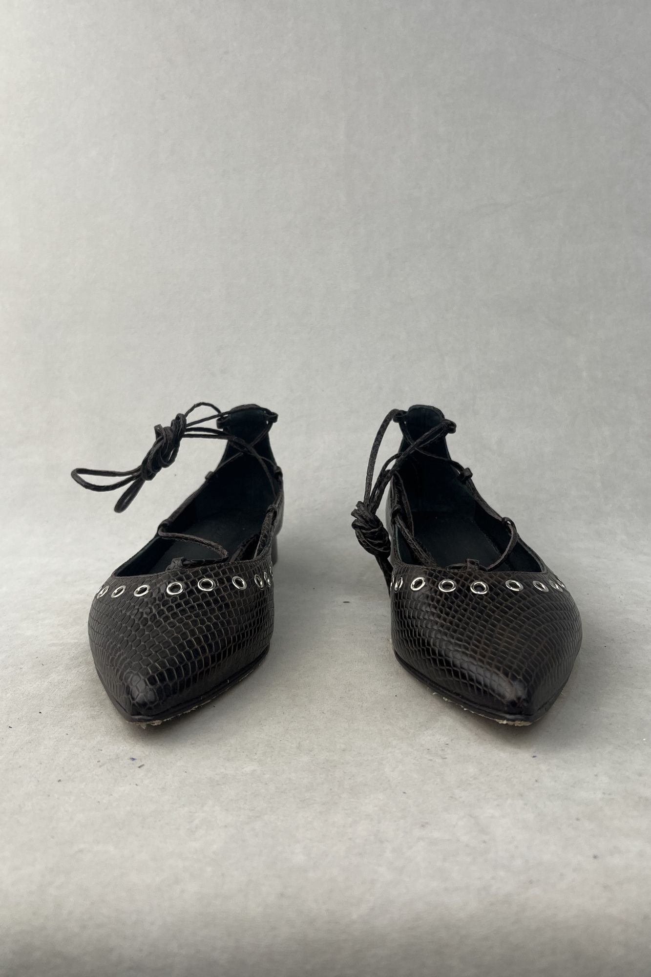 BAILARINA LACE UP MARRON