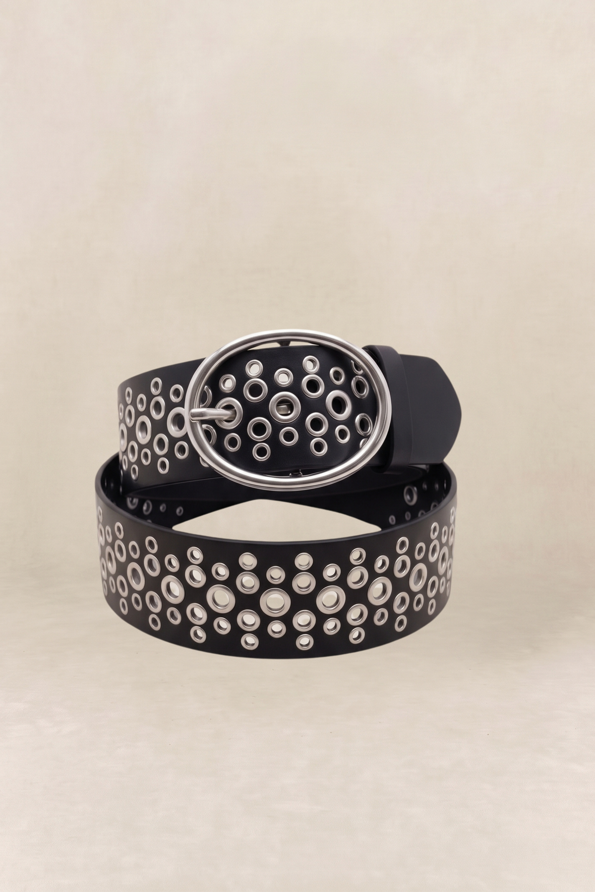 CEINTURE PUNK À CLOUS NOIRE