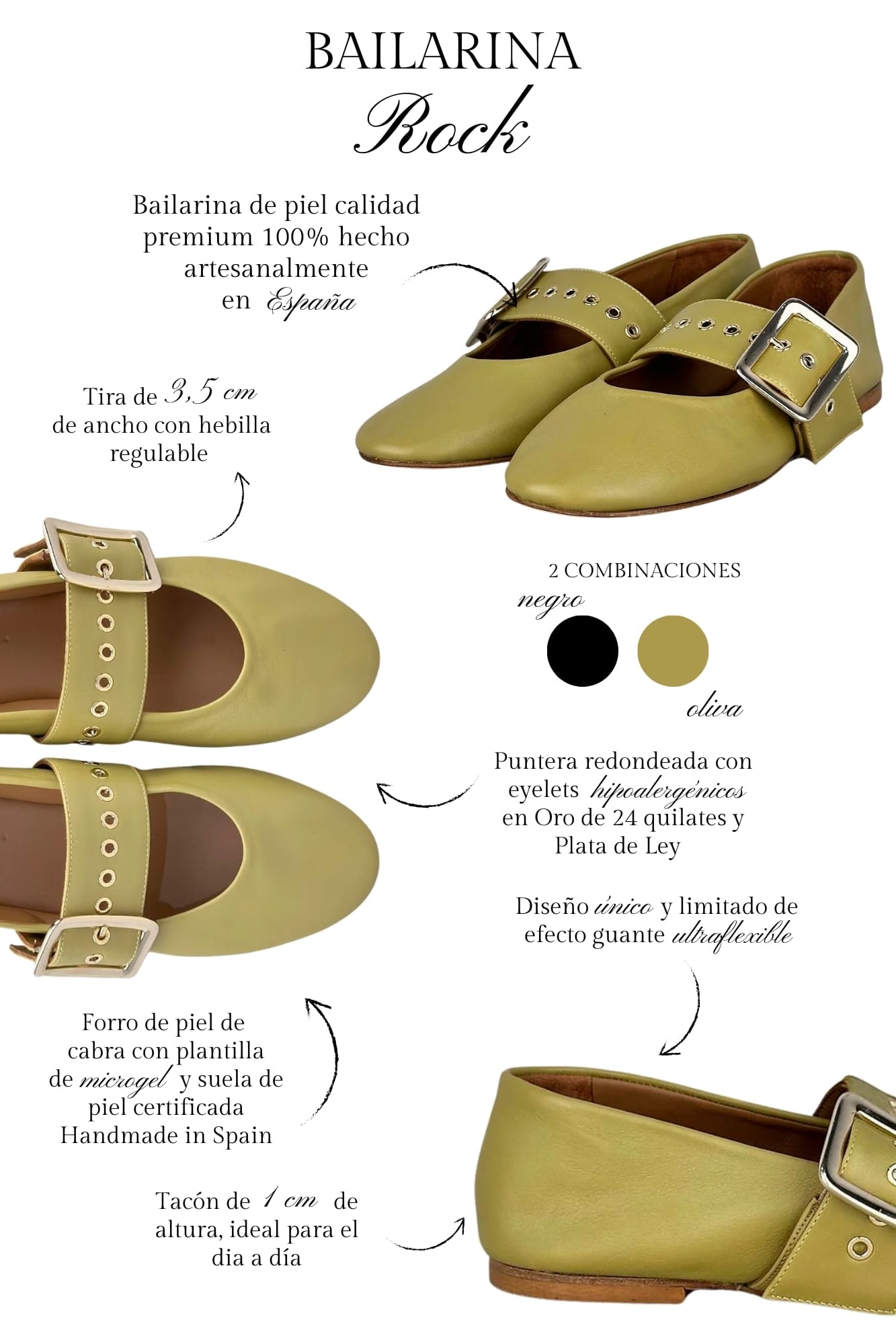 BAILARINA ROCK OLIVA 1CM