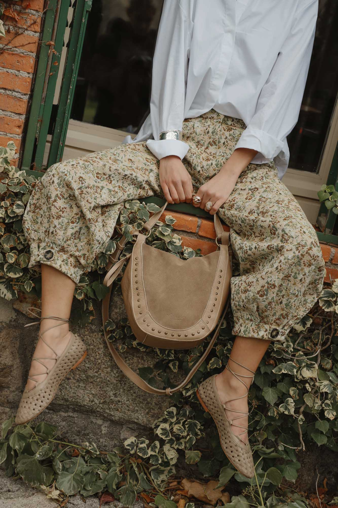 BAILARINA TRENZADA SIENNA TAUPE 1CM