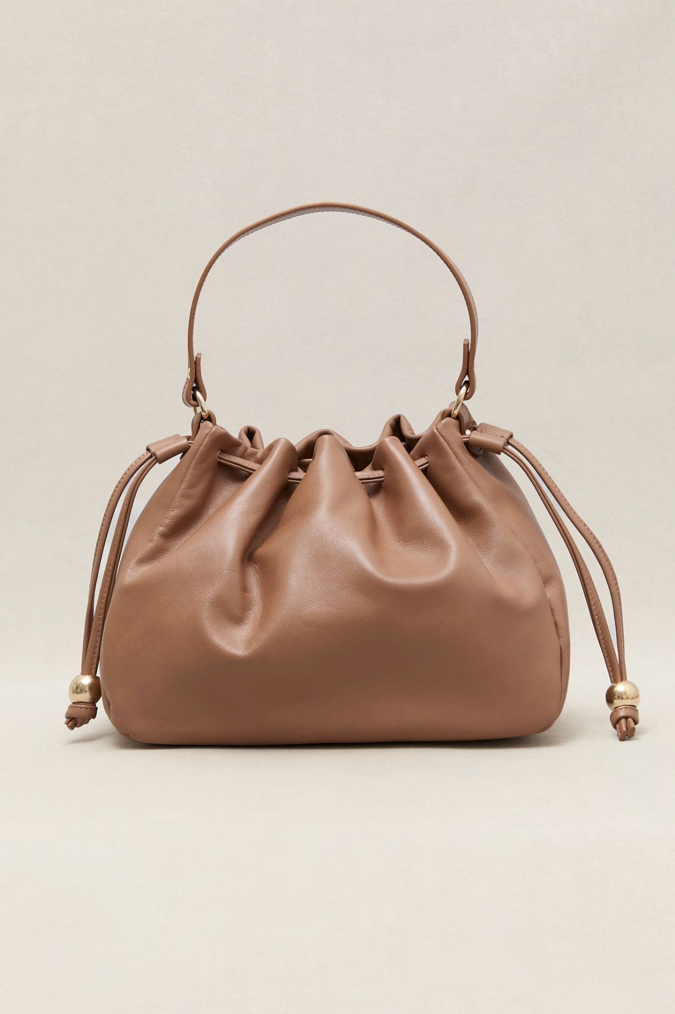 BOLSO BOMBONERA TACHAS CARAMELO