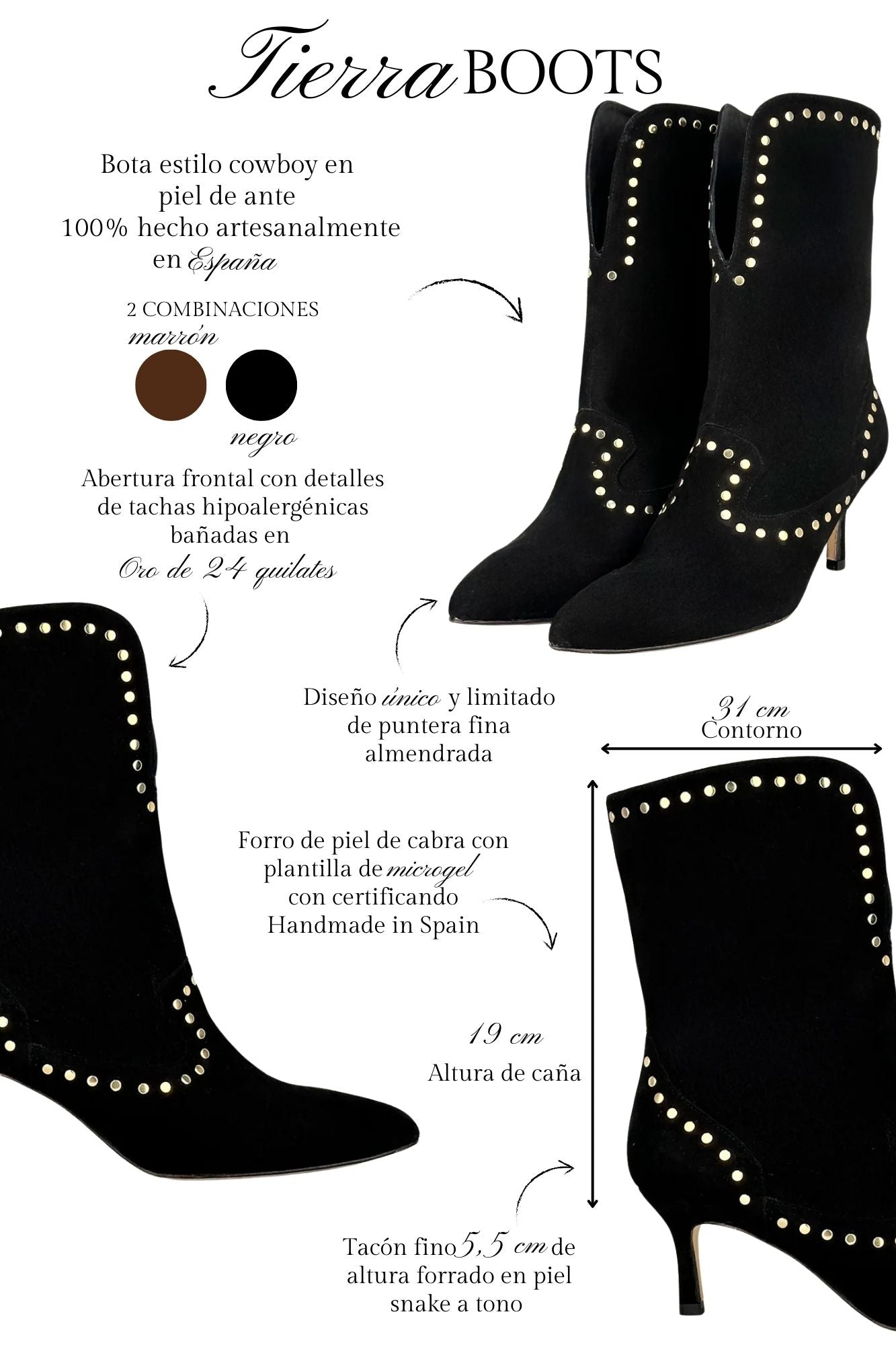 BOTA ANTE TIERRA NEGRO 5CM