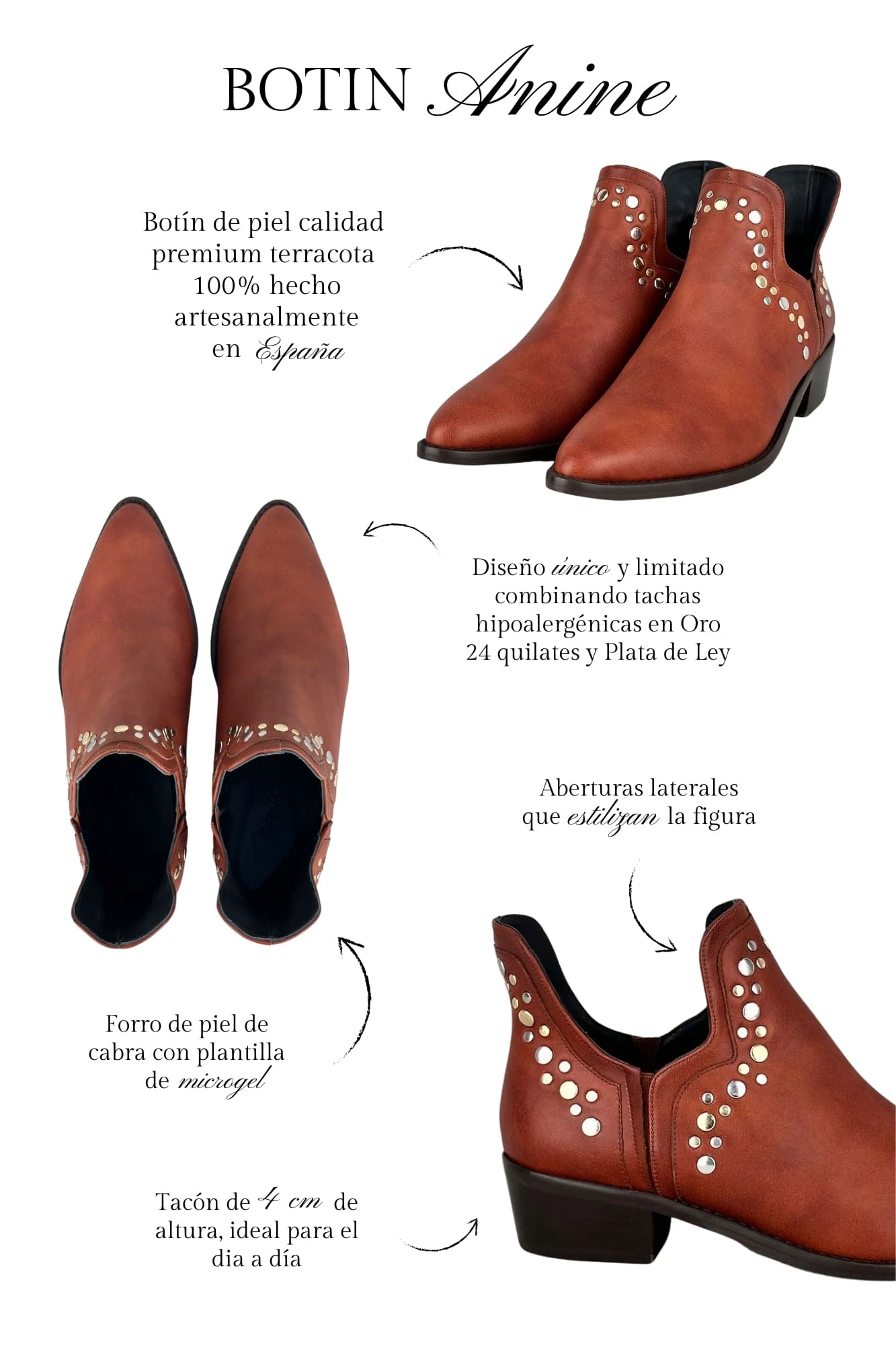 ANINE ANKLE BOOT TERRACOTTA 4CM