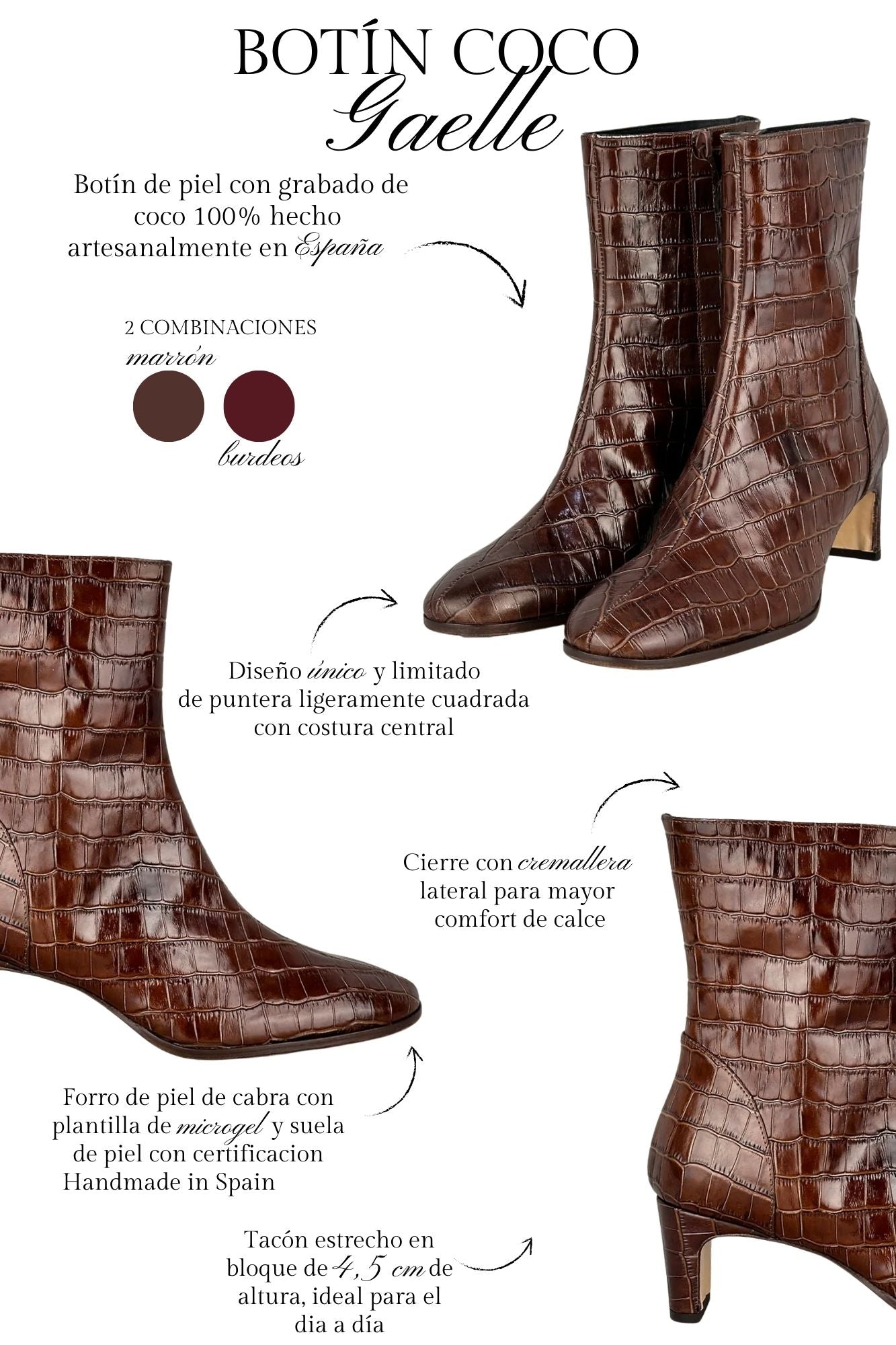 BOTIN COCO GAELLE MARRON 4.5CM