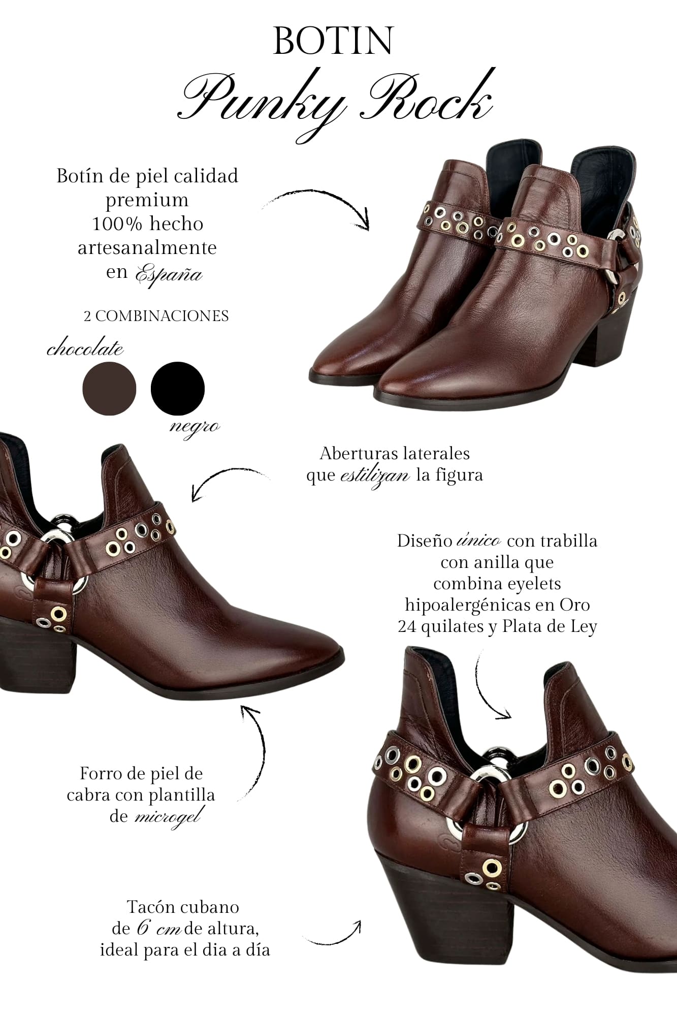 BOOTIE ROCK CHOCOLATE 6CM