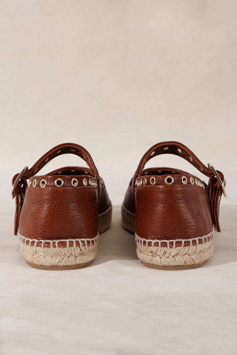 BALLERINE ESPARTO Y PUERTO AVEC BOUCLE - TAIMA CUERO