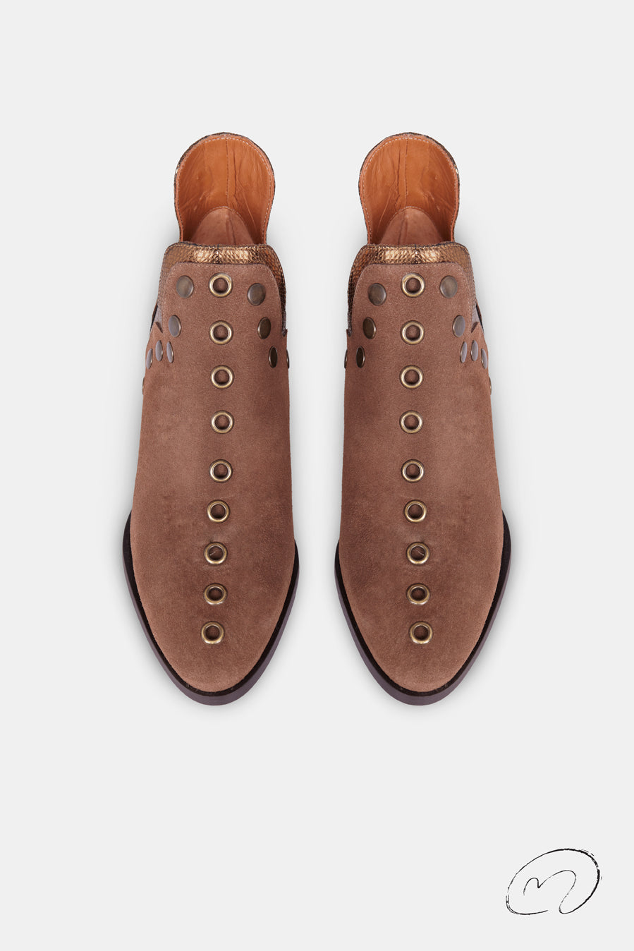 PUNKY TAUPE RIBETE DORADO 6CM