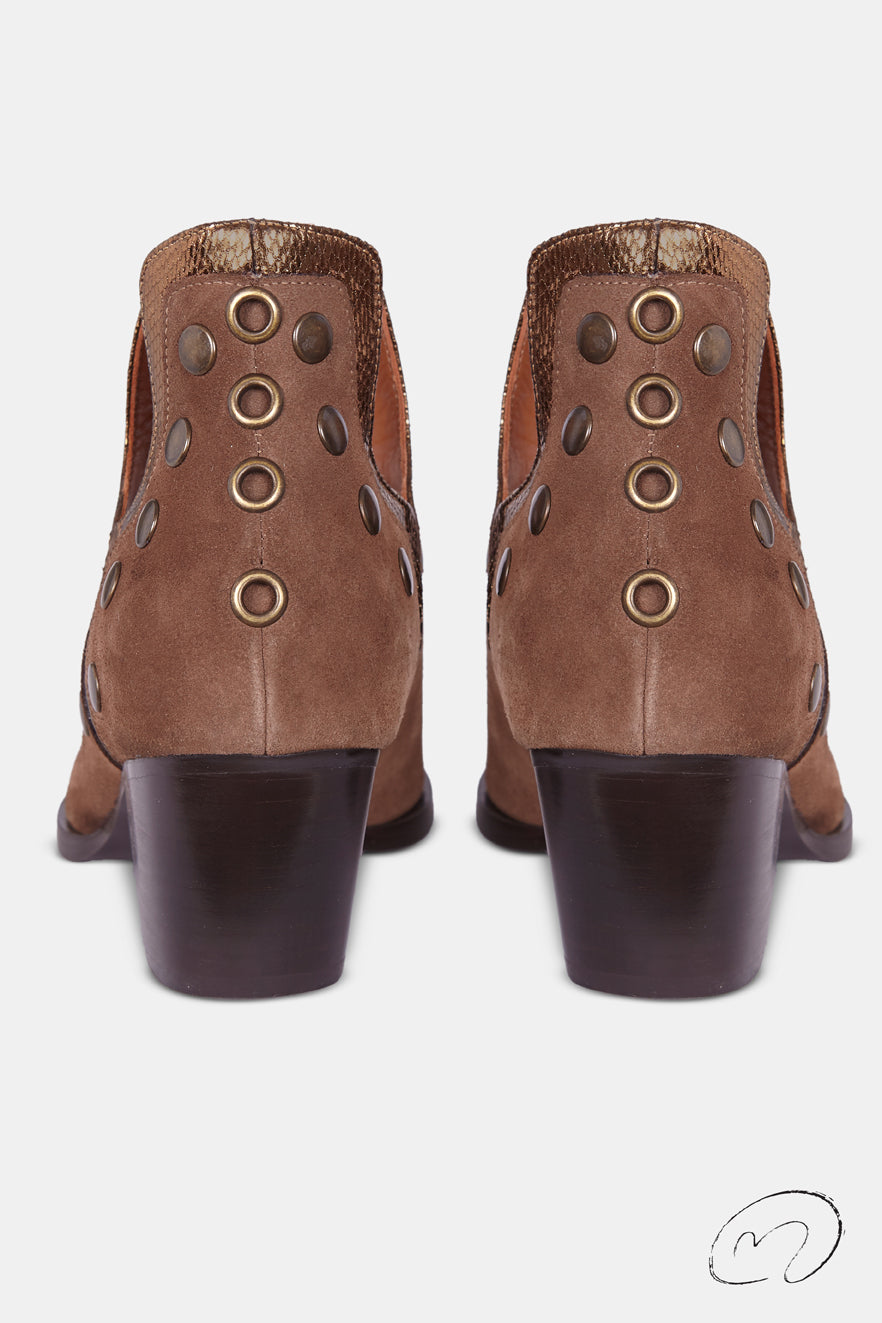 PUNKY TAUPE RIBETE DORADO 6CM