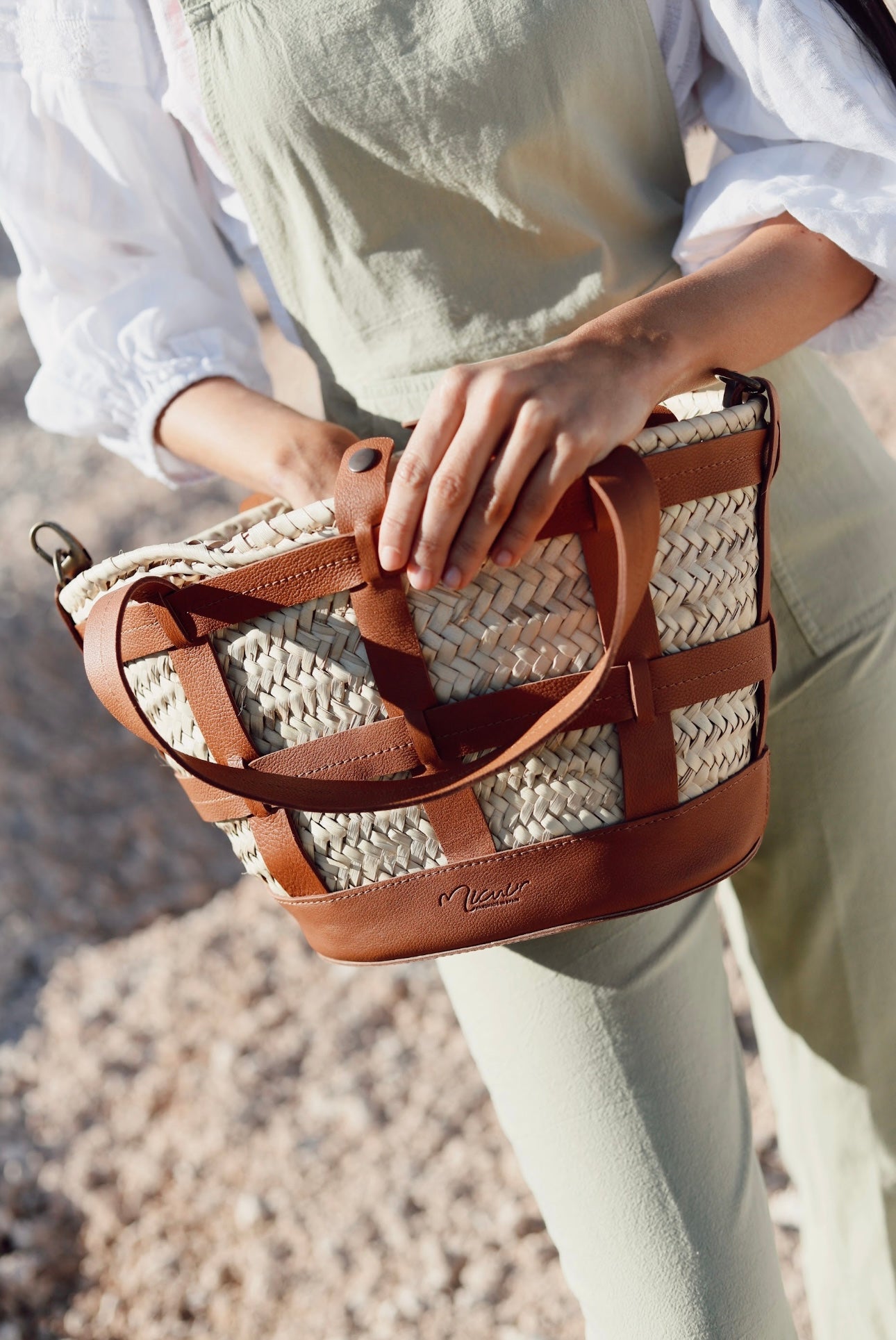 PANIER EN CUIR FORMENTERA