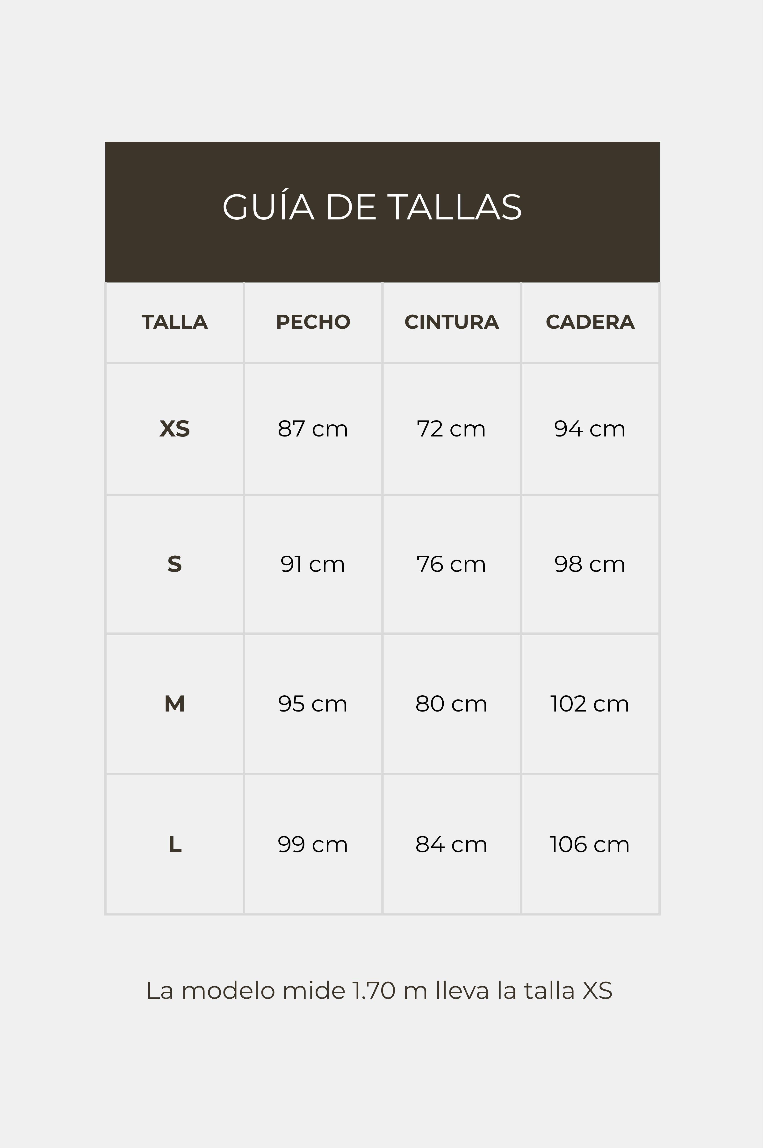 Guia de tallas ropa micuir