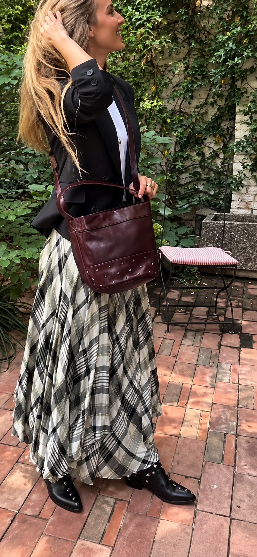 BOLSO BUCKET MINI BURDEOS