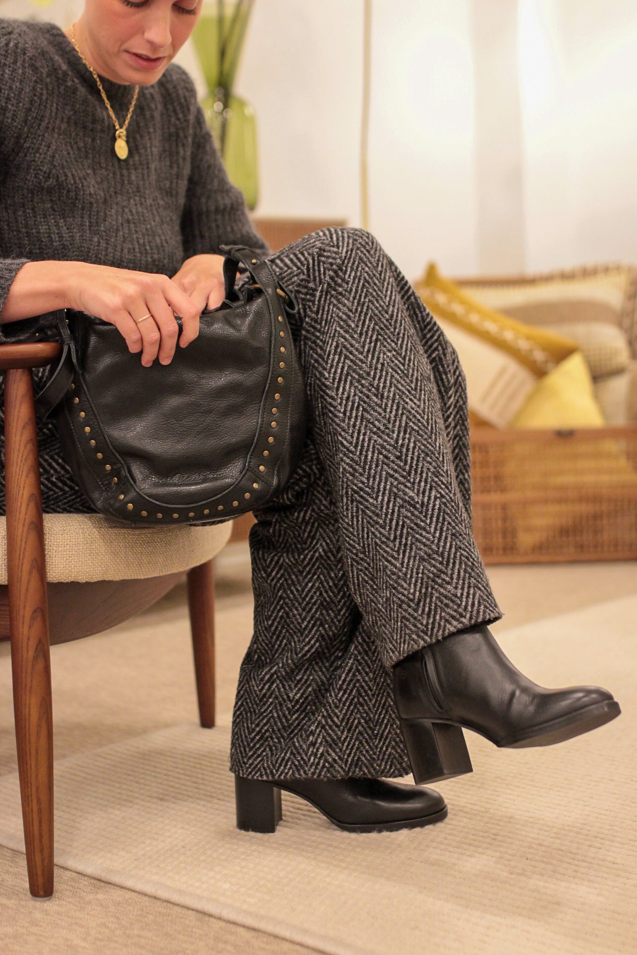 TRIENNALE BOOTS BLACK 7CM