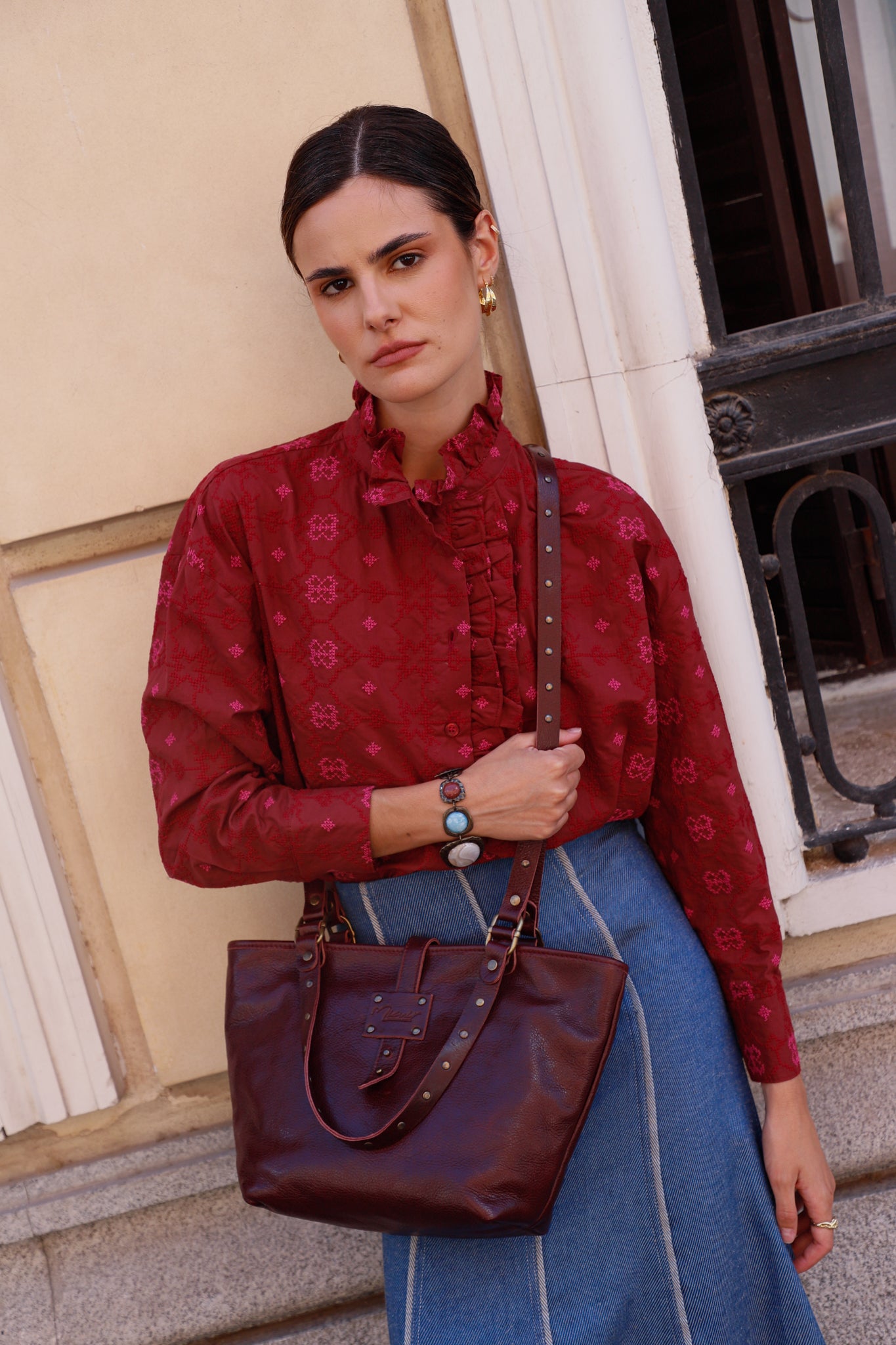 BURGUNDY MINI CARRYCOT