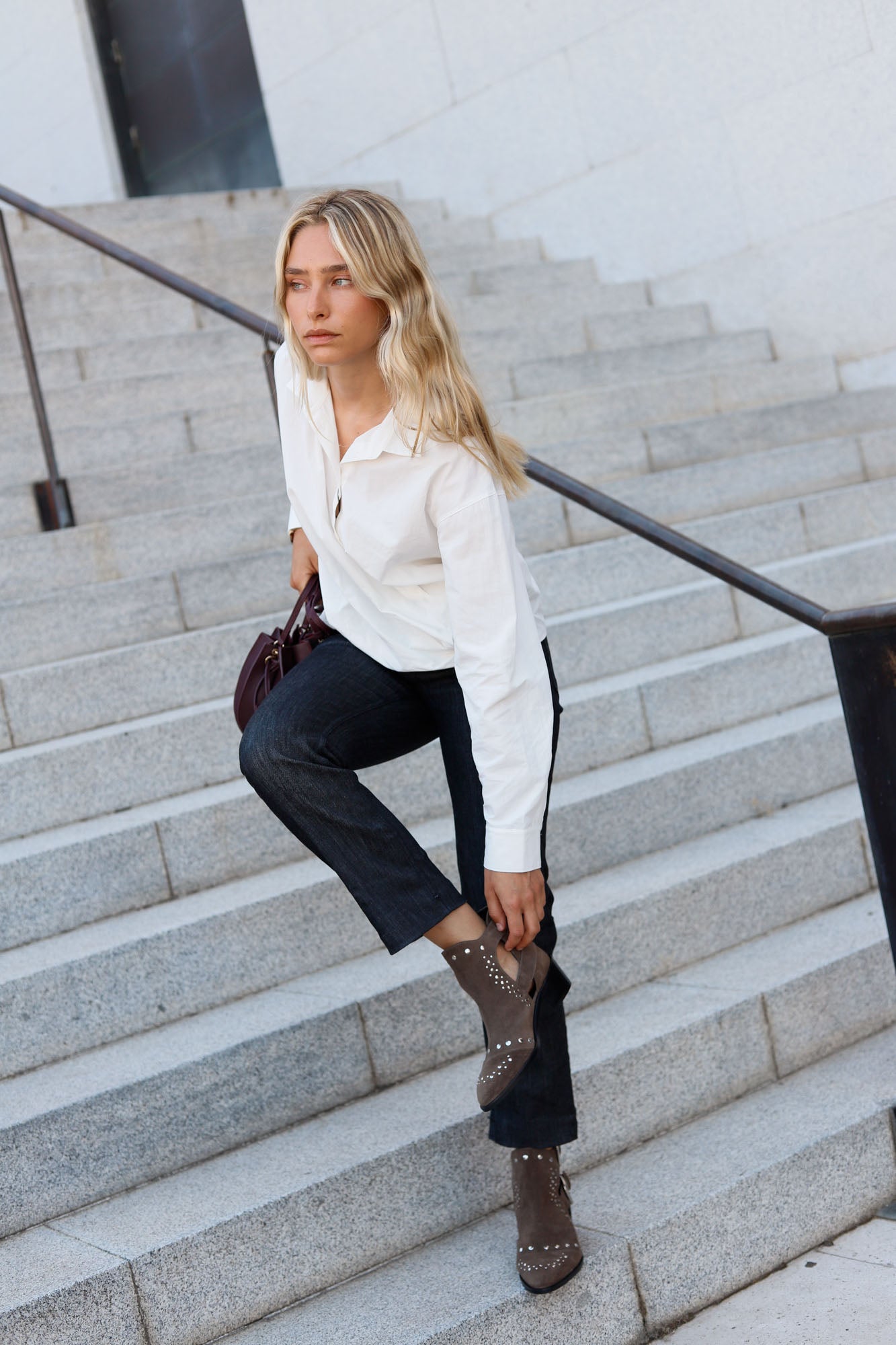 Bottines Alexa en daim taupe 5 cm