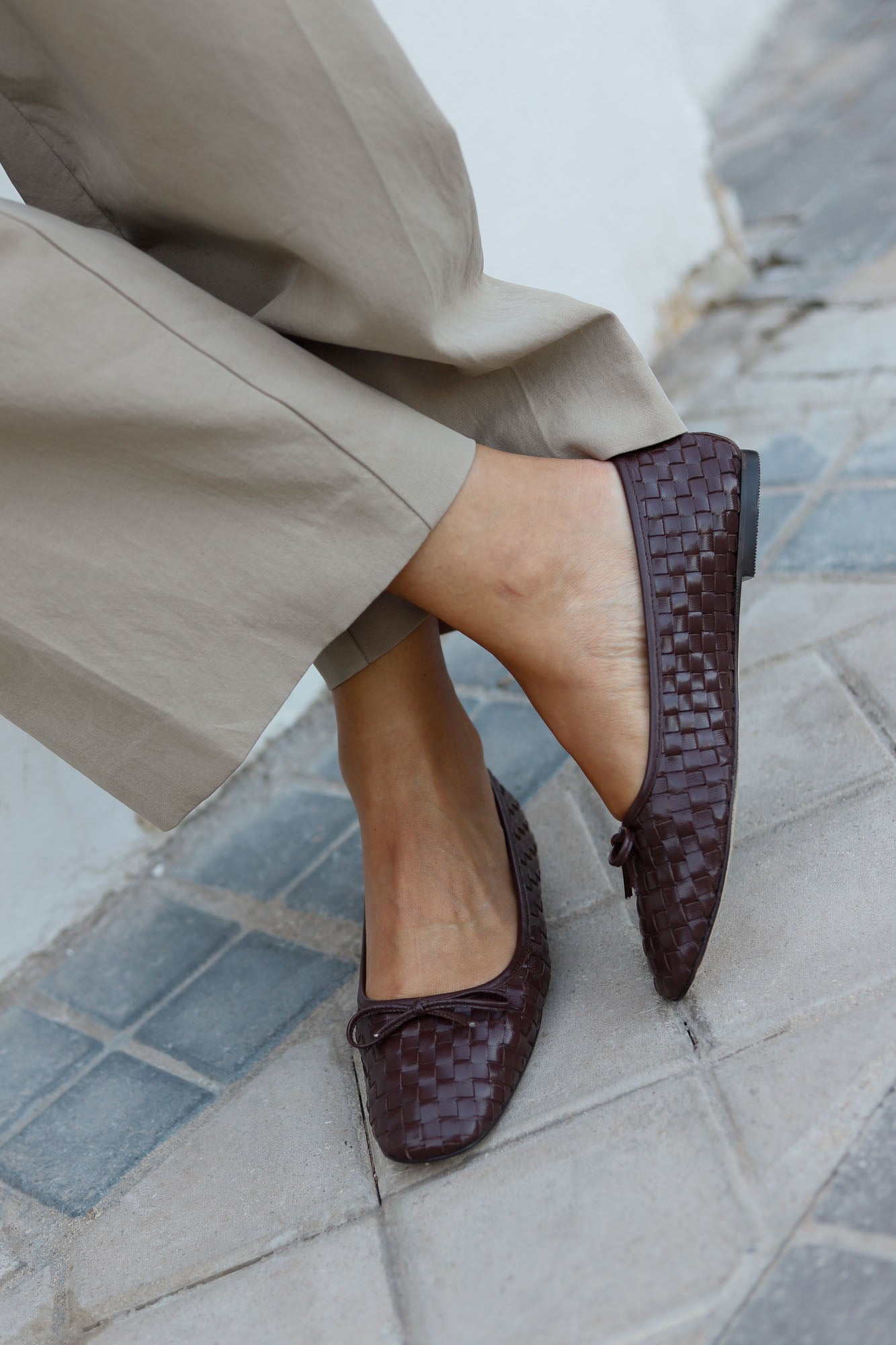 BAILARINA MOCARINA TRENZADA CHOCOLATE 1CM