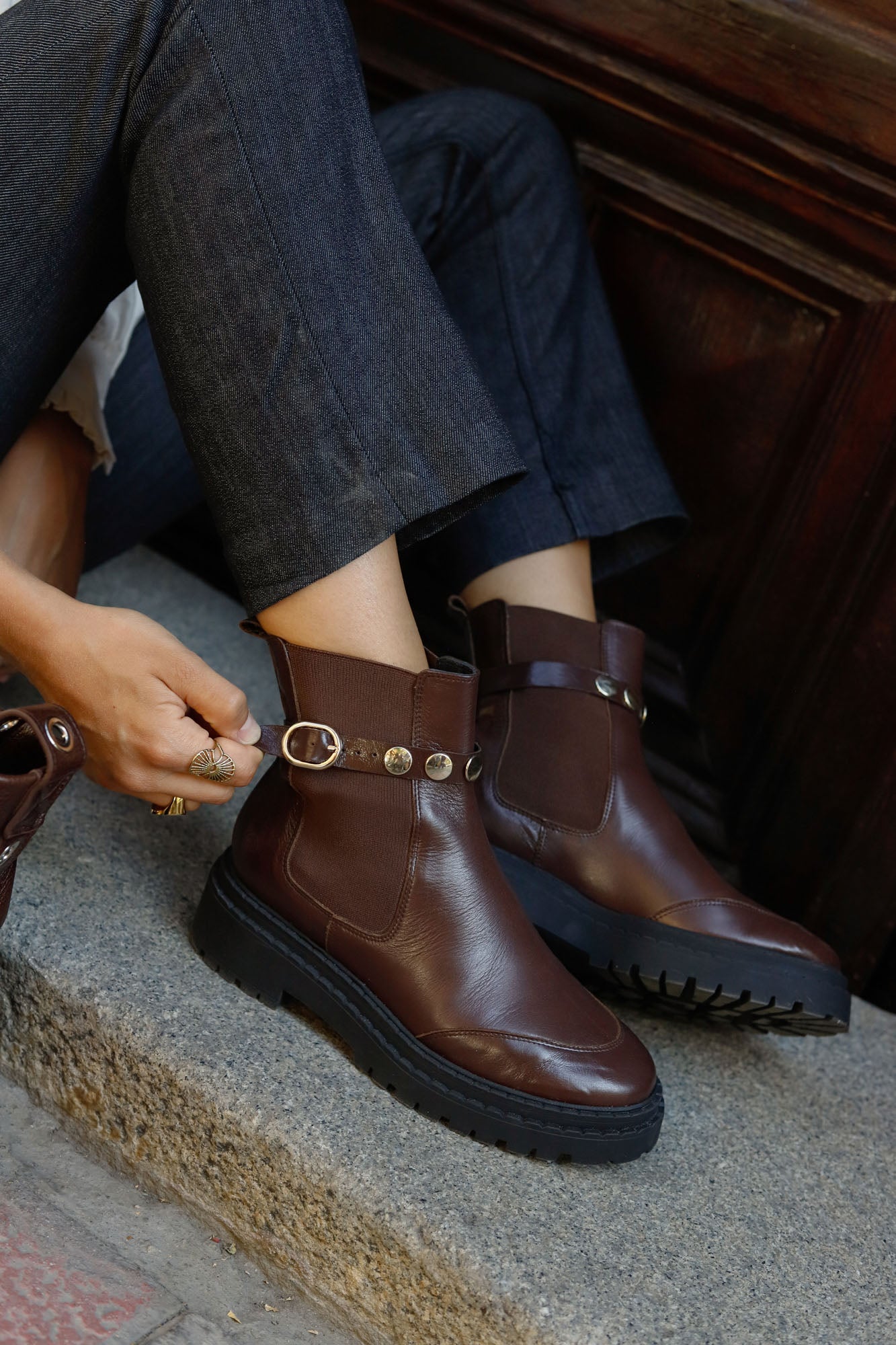 Chunky Chocolate Heel 5.5cm