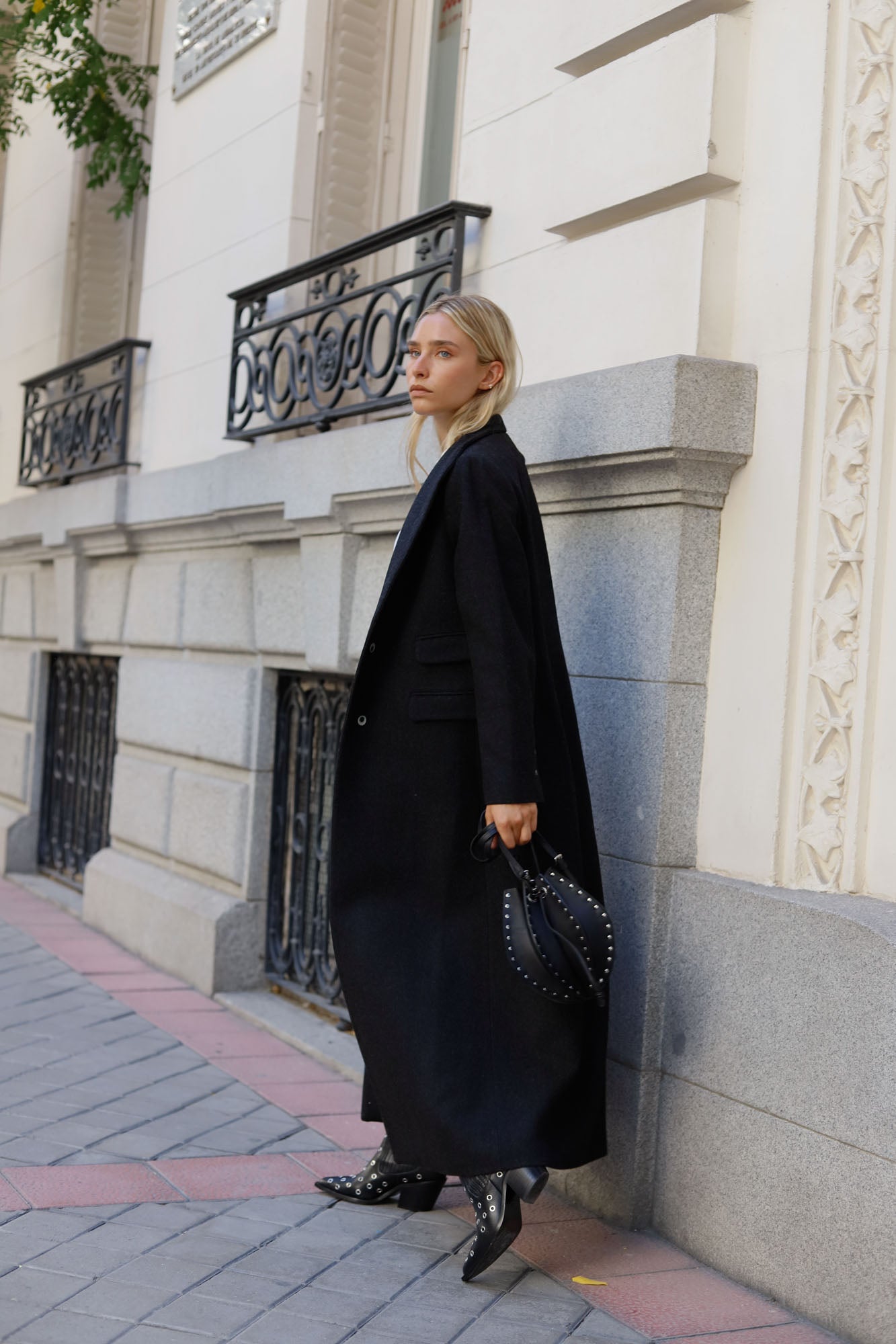 LONG MANTEAU EN LAINE, GRIS MARENGO