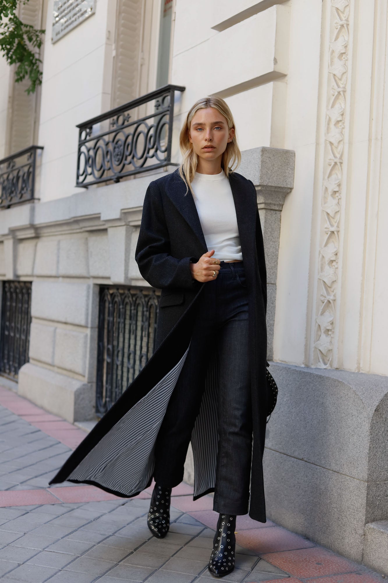 LONG MANTEAU EN LAINE, GRIS MARENGO