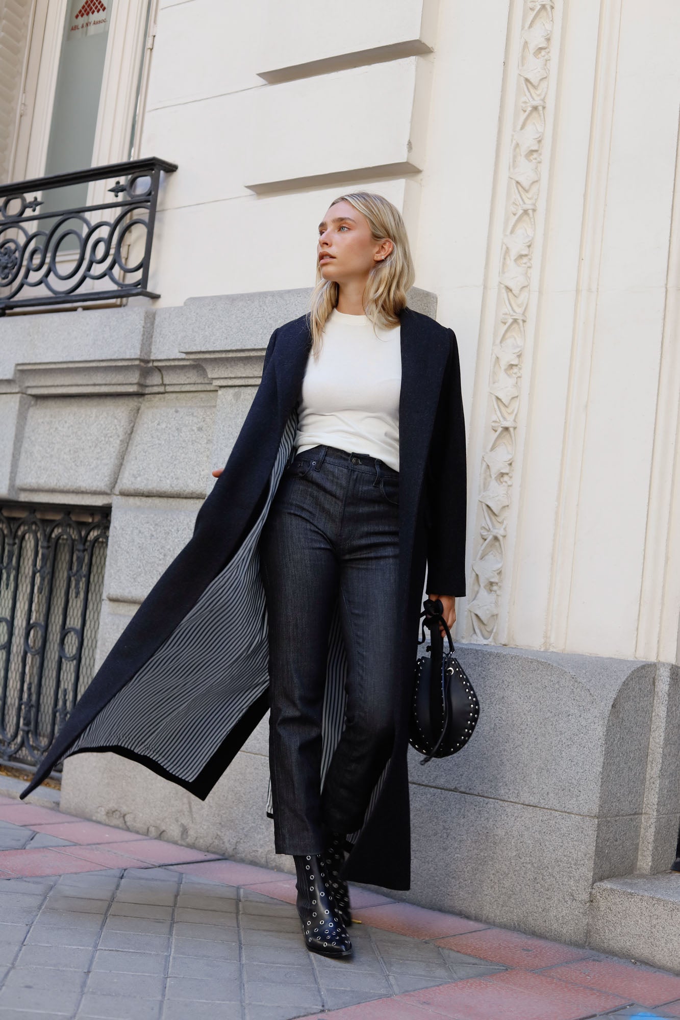 LONG MANTEAU EN LAINE, GRIS MARENGO