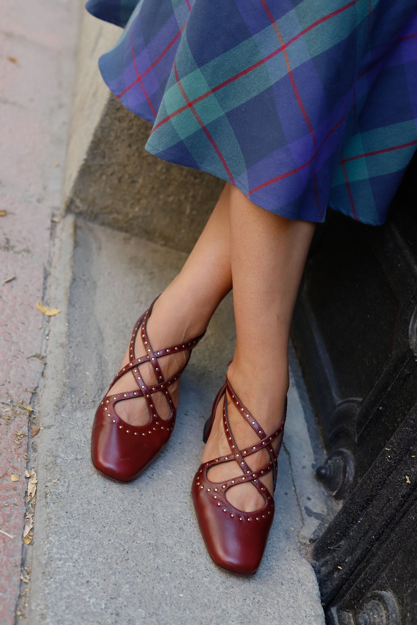 OLIVIA BURGUNDY PUMPS 3.5CM