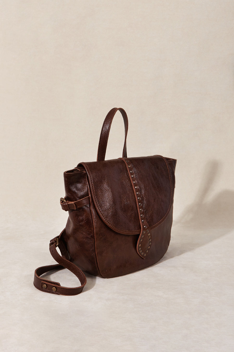 CHOCOLATE STUDDED BACKPACK