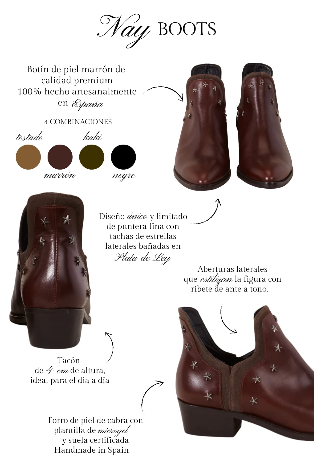 NAY BOOTS BURDEOS 4CM