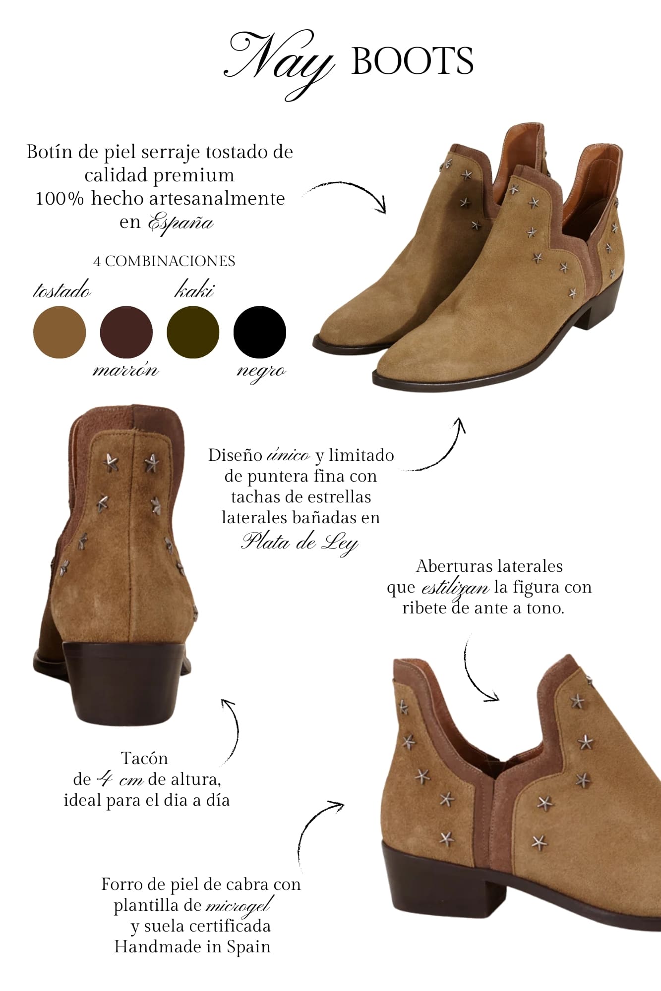 NAY BOOTS TOSTADO 4CM