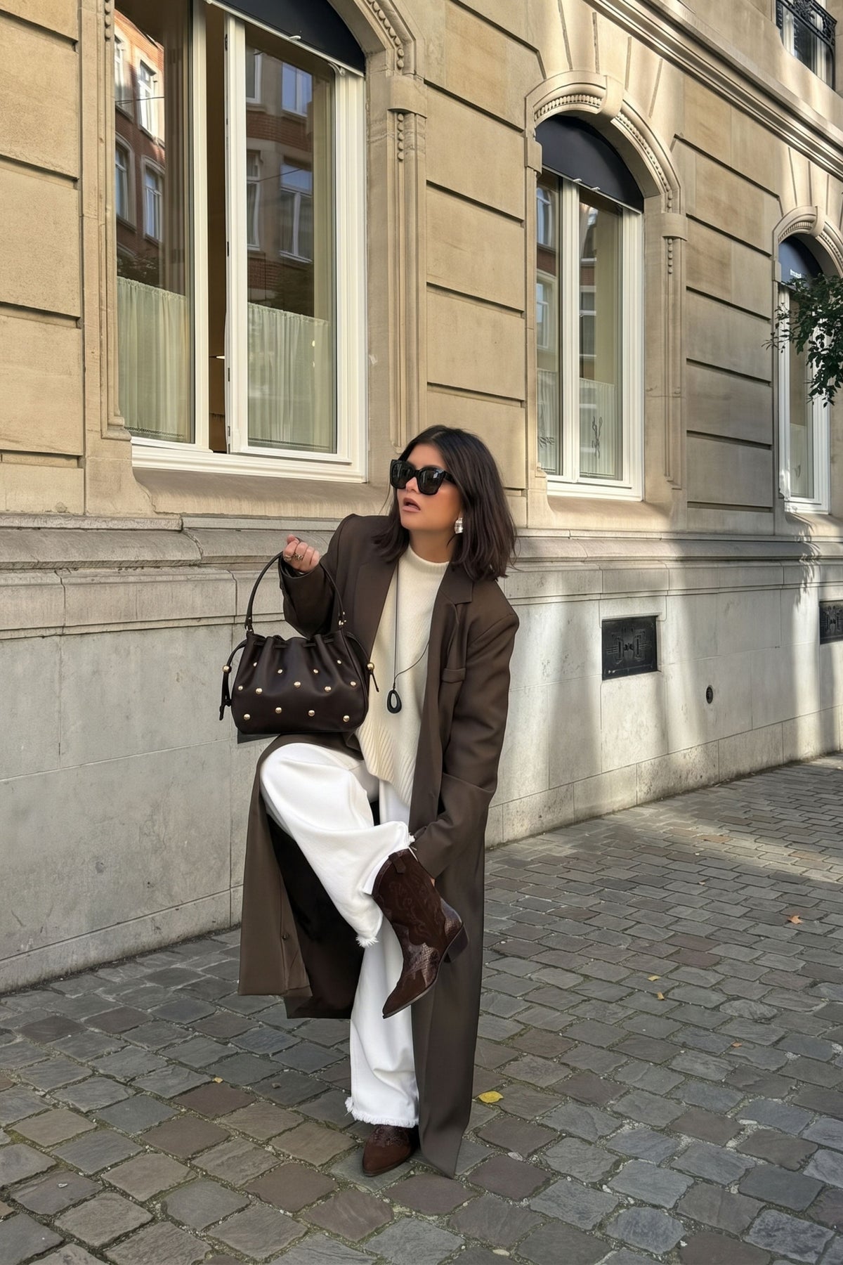 SAC BORDEAUX À CLOUS