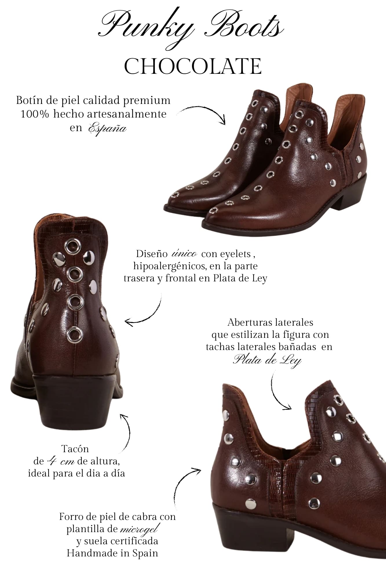 PUNKY BOOTS CHOCOLATE 4CM