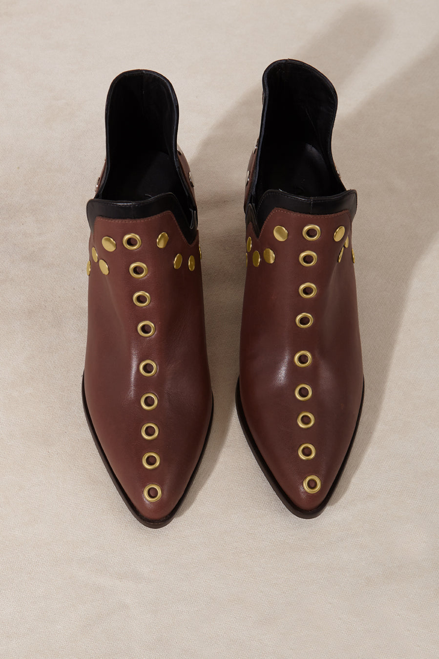 PUNKY BOOTS AVELLANA TACHAS ORO TACON 7CM