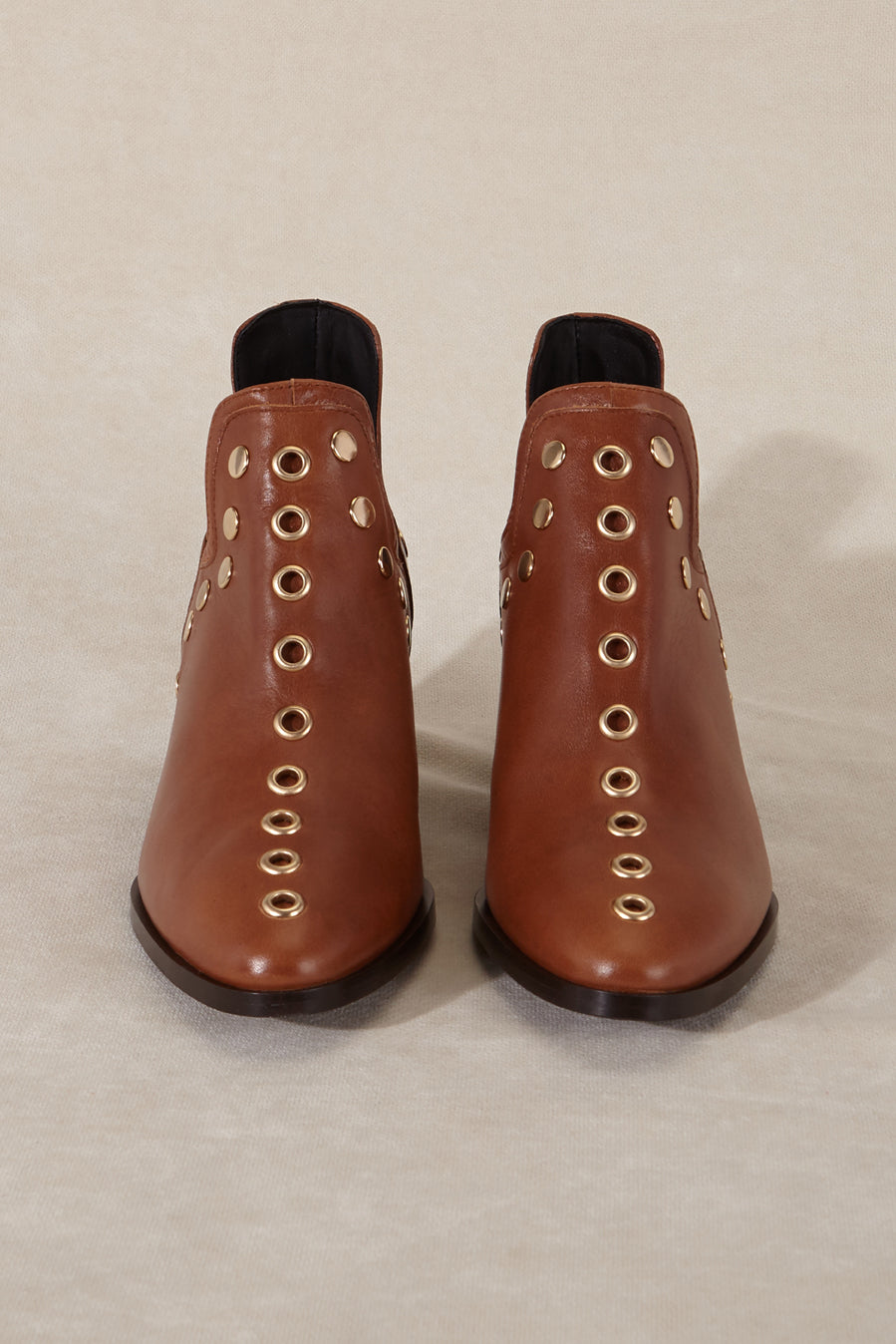 Botines de piel color marron