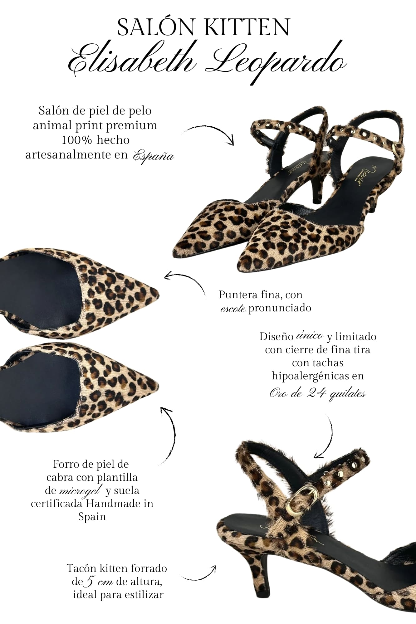 SANDALIA ELISABETH LEOPARDO 5CM
