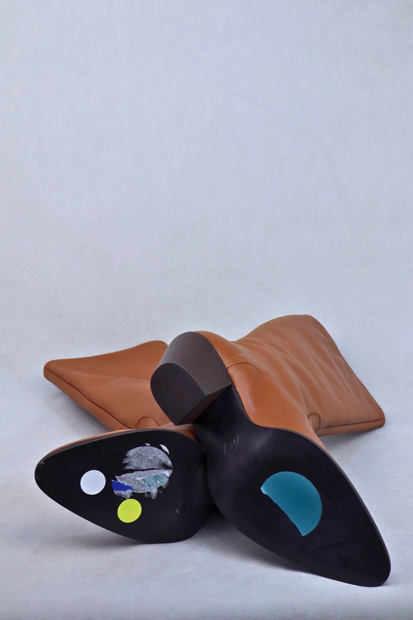 BOTTE DE COWBOY À TALON EN CUIR