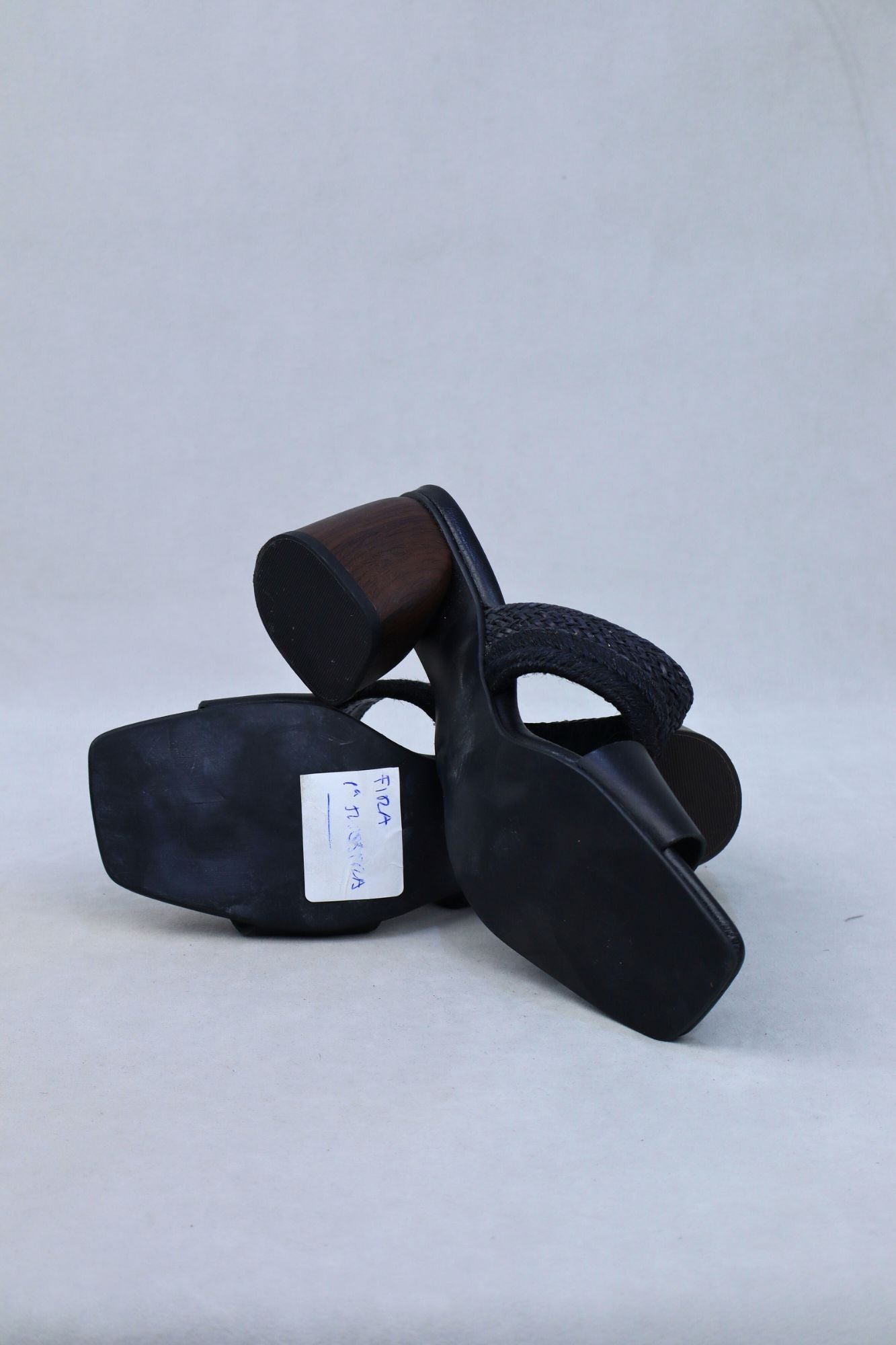 Sandales noires FIRA 7 cm