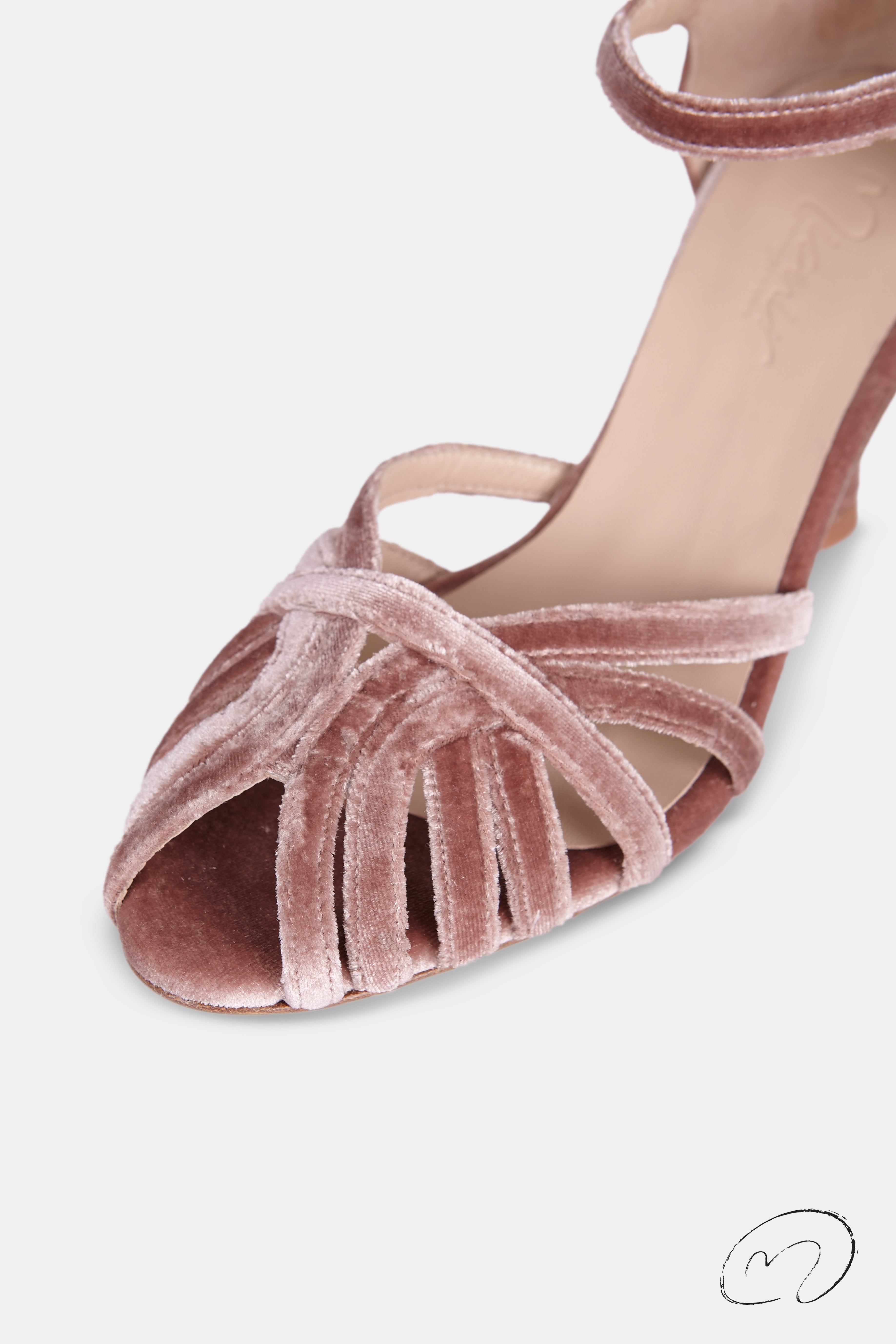 SALOME TERCIOPELO ROSA PALO 7.5CM