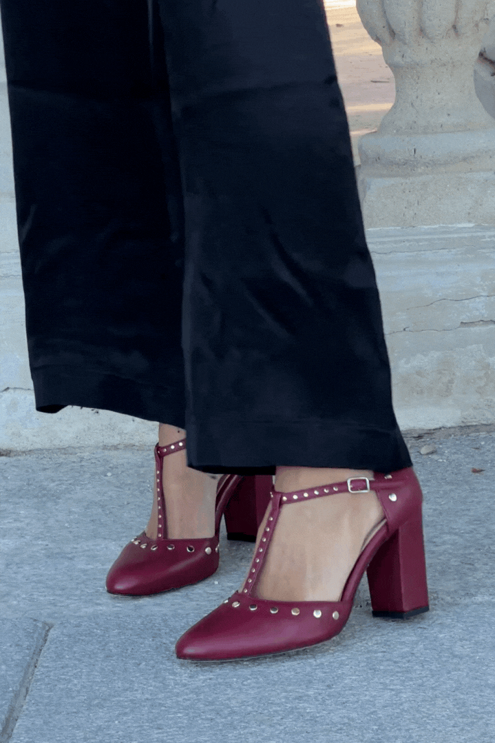 SALON T-BAR MAROON 9 CM