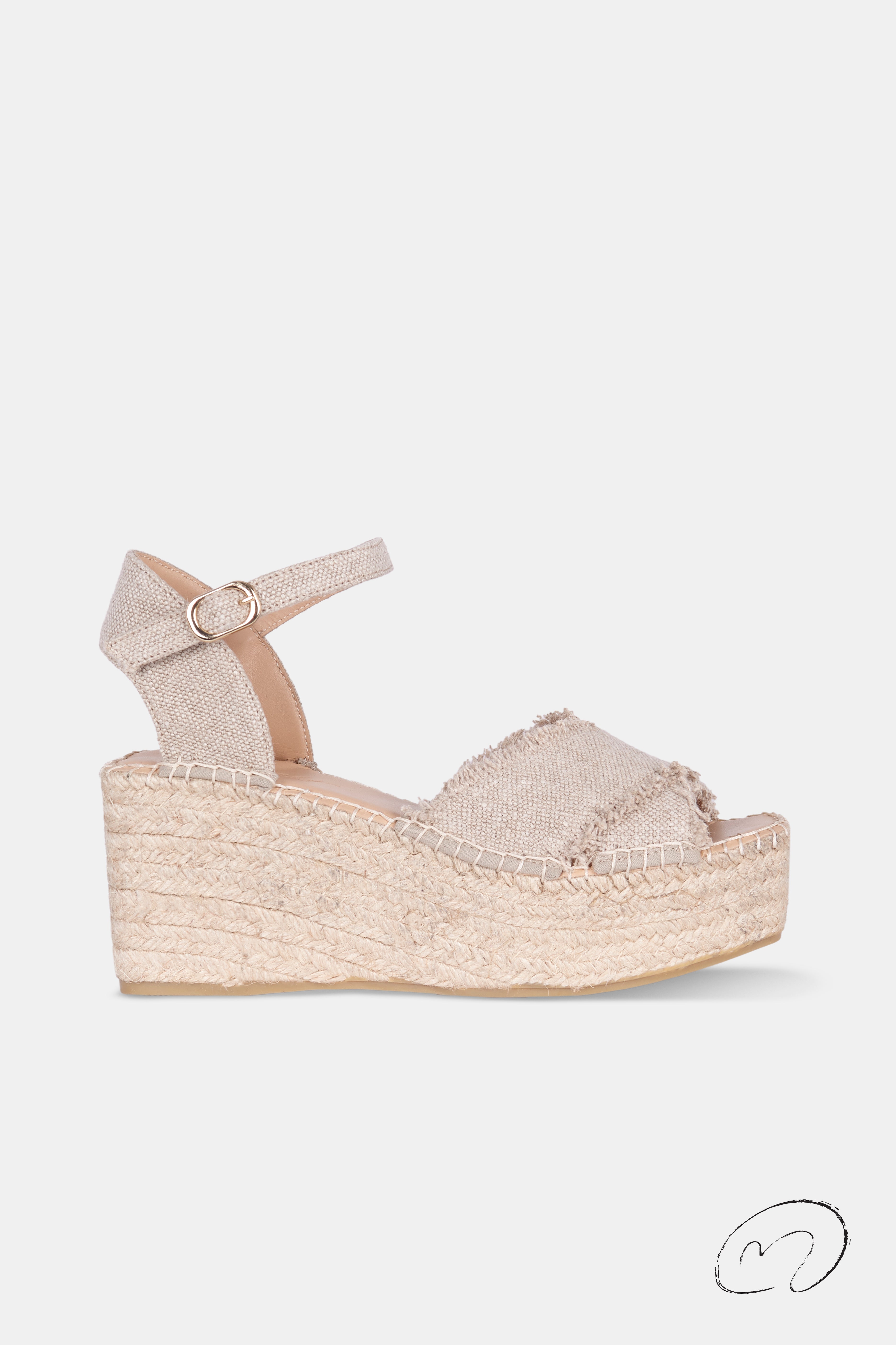 TATI LINEN BEIGE 8CM
