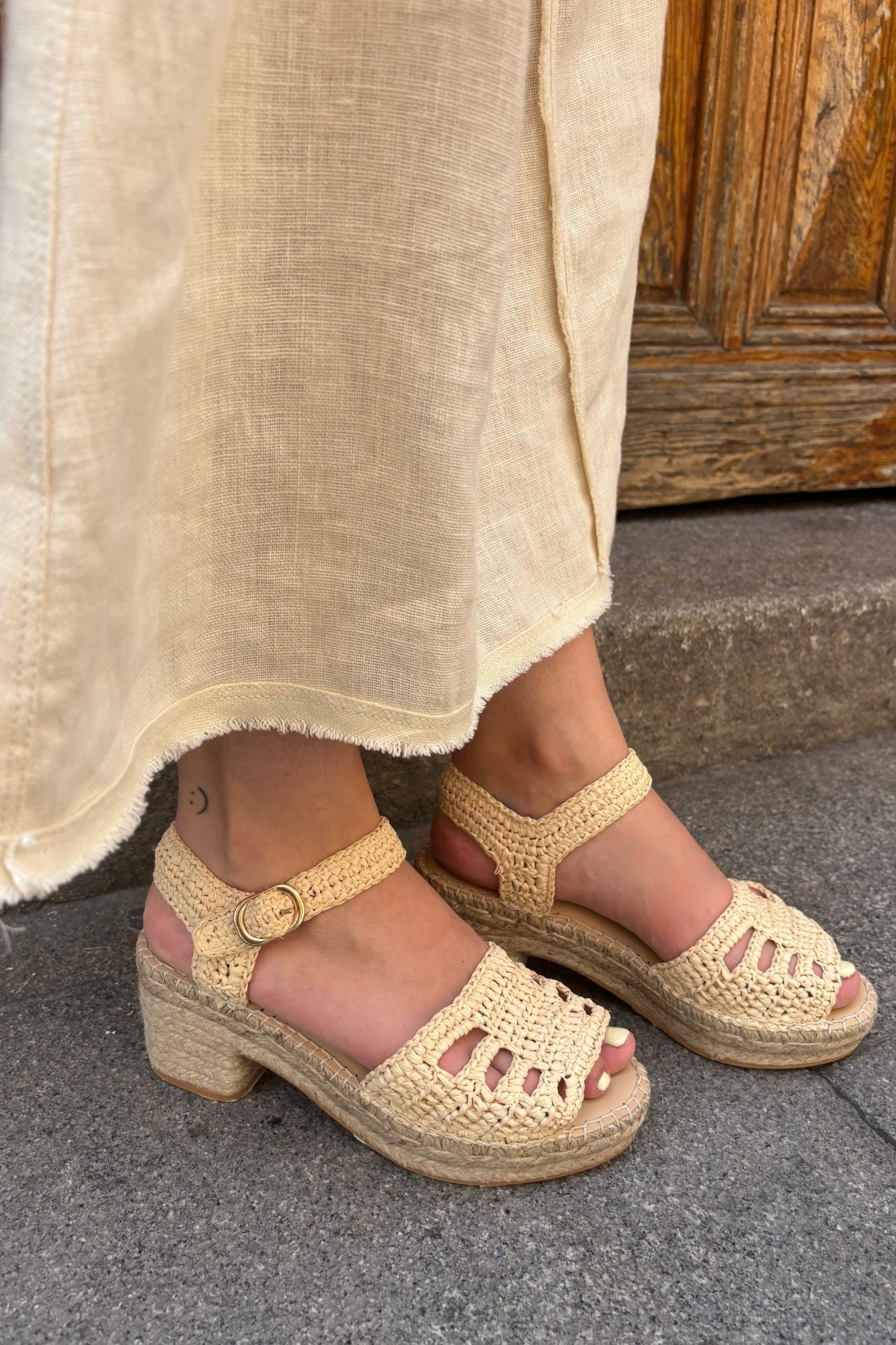 Adelaide Raffia Sandal 6.5cm