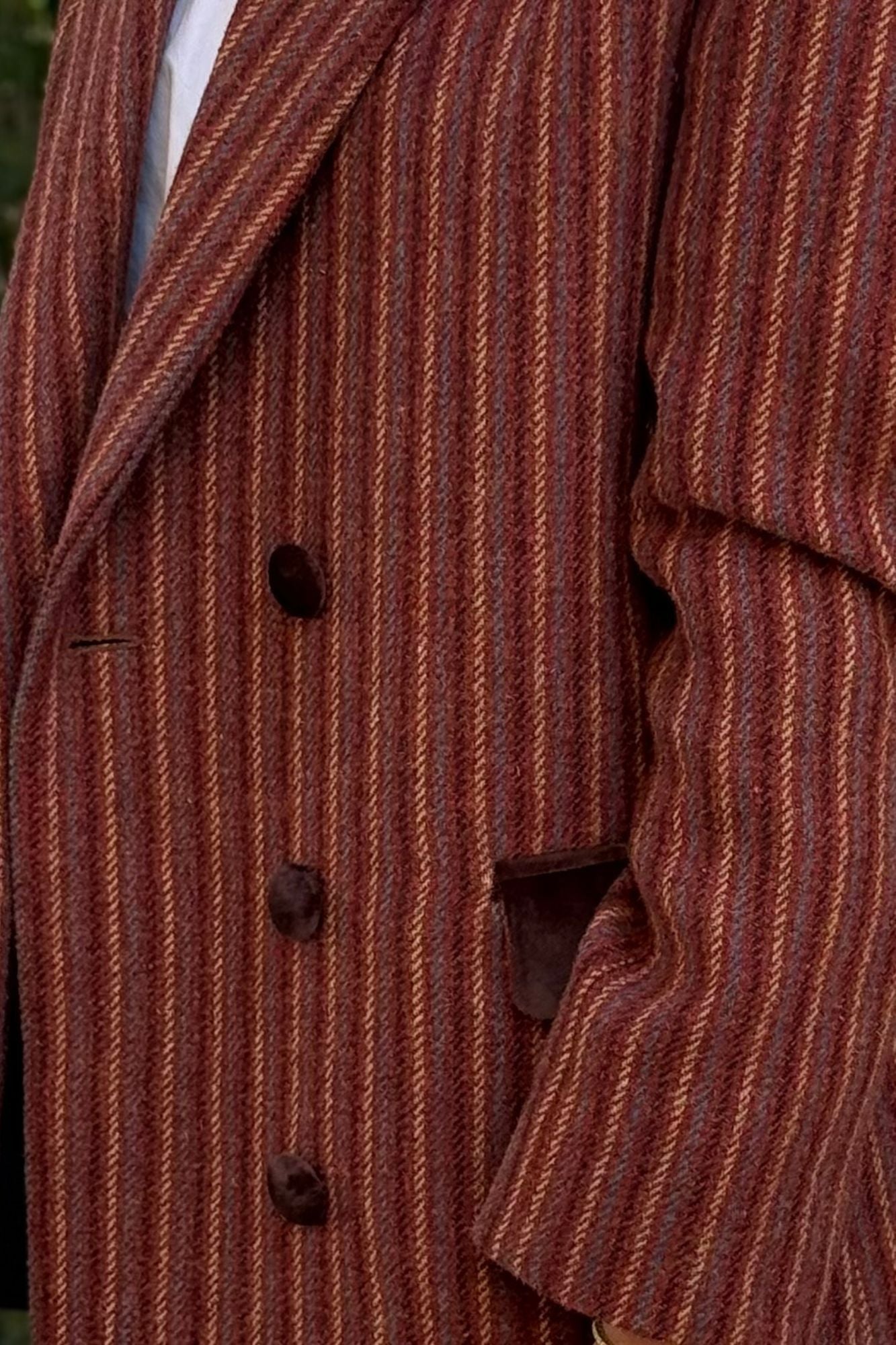 TERRACOTTA STRIPED WOOL BLAZER