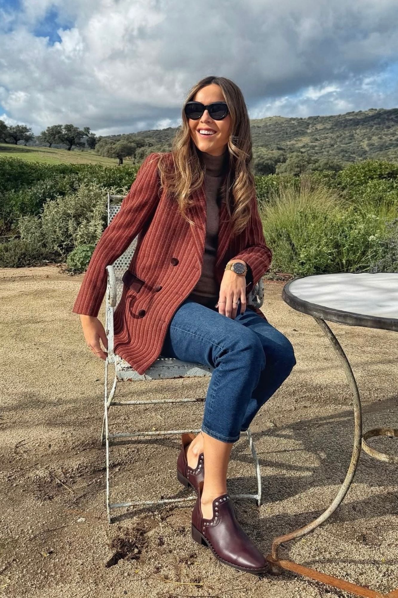 AMERICAN WOOL STRIPED TERRACOTTA