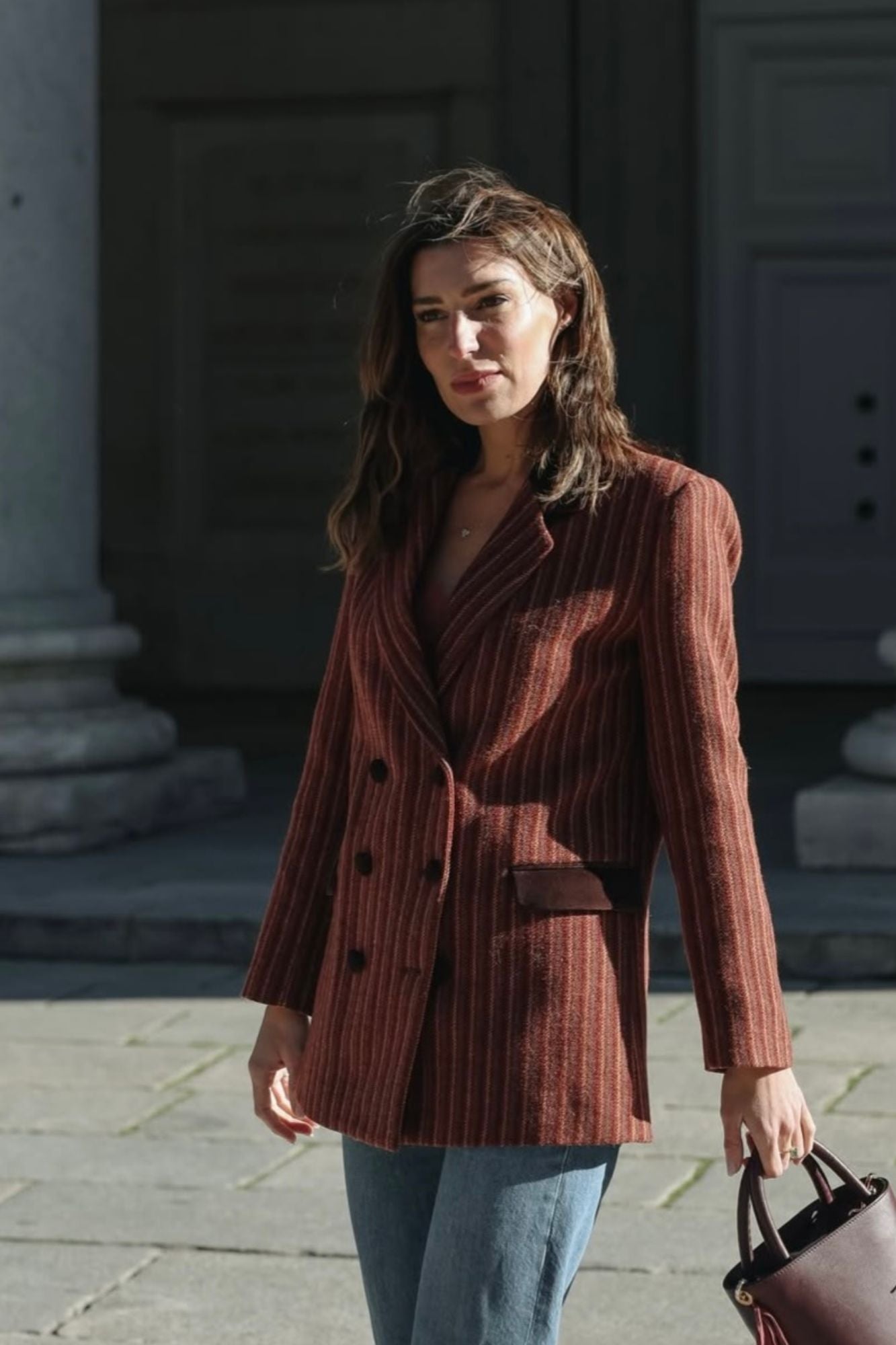 AMERICAN WOOL STRIPED TERRACOTTA