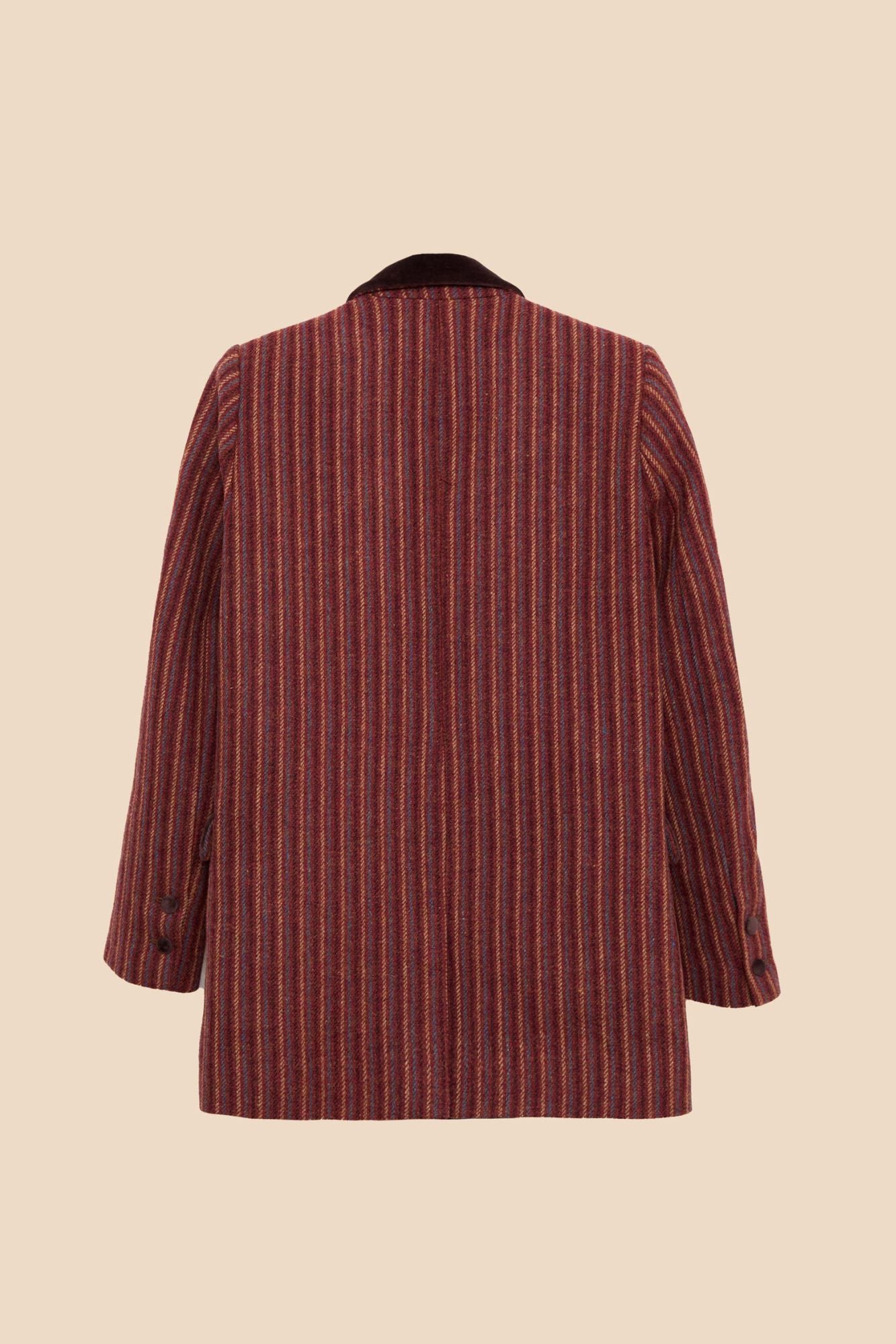 TERRACOTTA STRIPED WOOL BLAZER