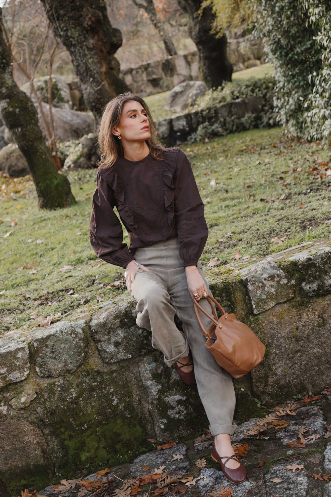 BAILARINA CRUZADA CHOCOLATE 1CM