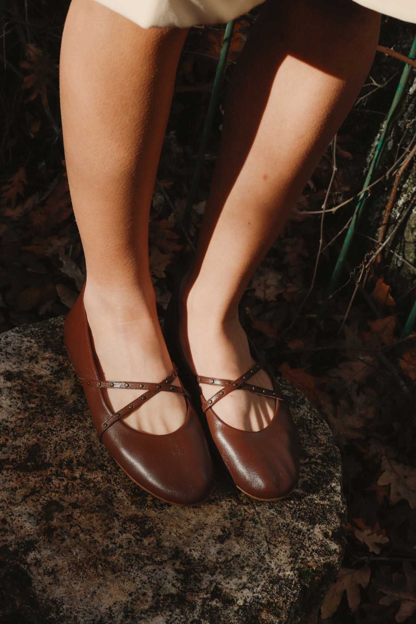 BAILARINA CRUZADA CHOCOLATE 1CM